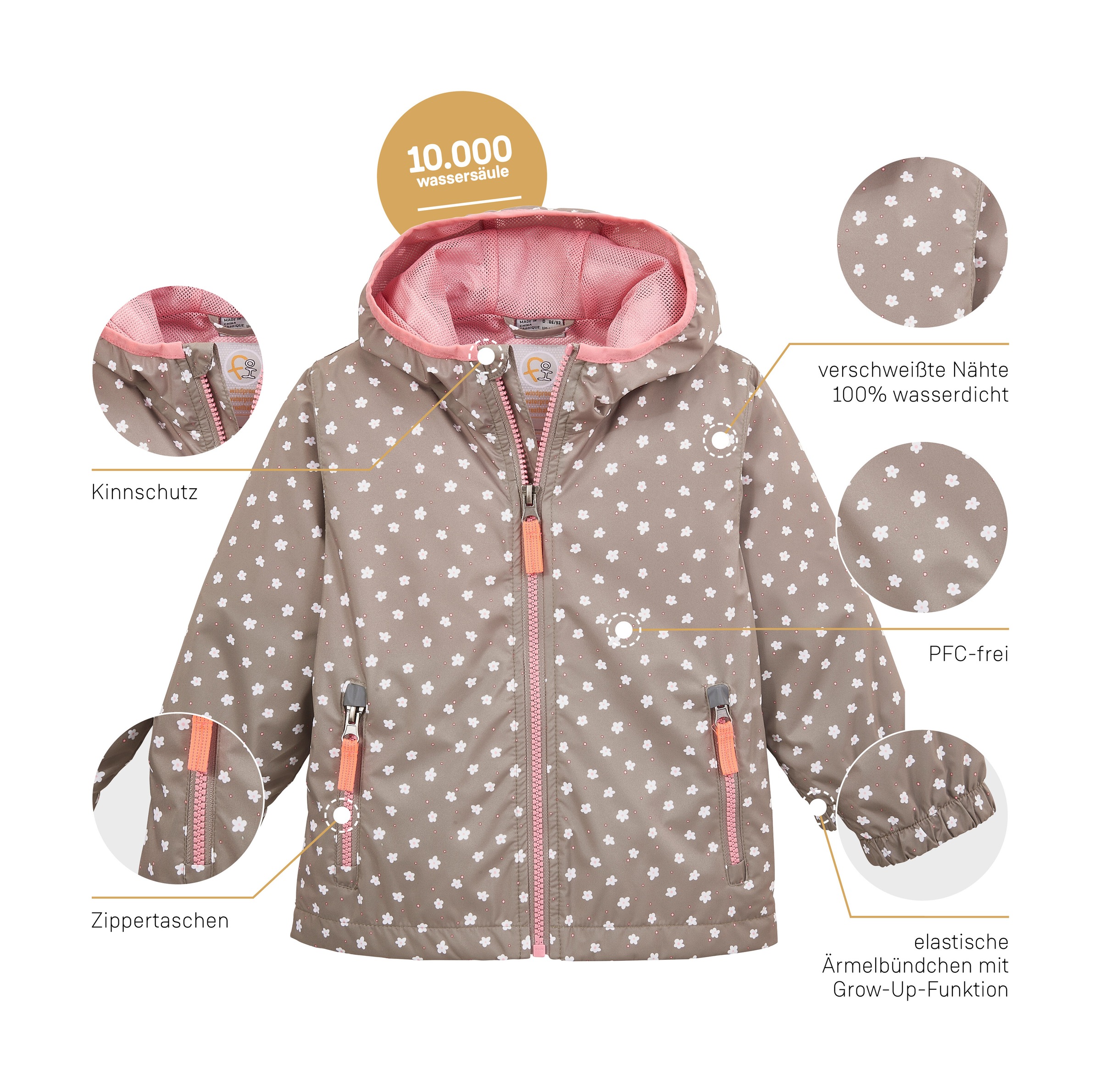 first instinct by killtec Outdoorjacke »FIOS 71 MNS JCKT«, Wasserdicht, verlängerbare Ärmel, PFAS-freie Imprägnierung