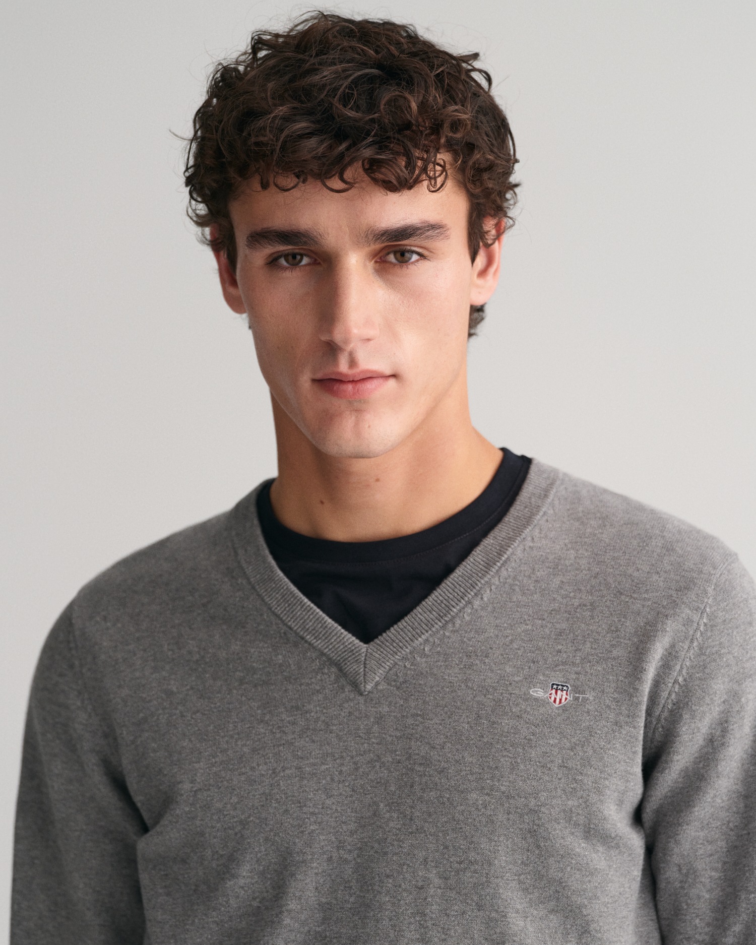Gant V-Ausschnitt-Pullover »Classic Cotton V-Neck«, Premium Strickjersey aus weicher 100% Baumwolle, Übergangspullover