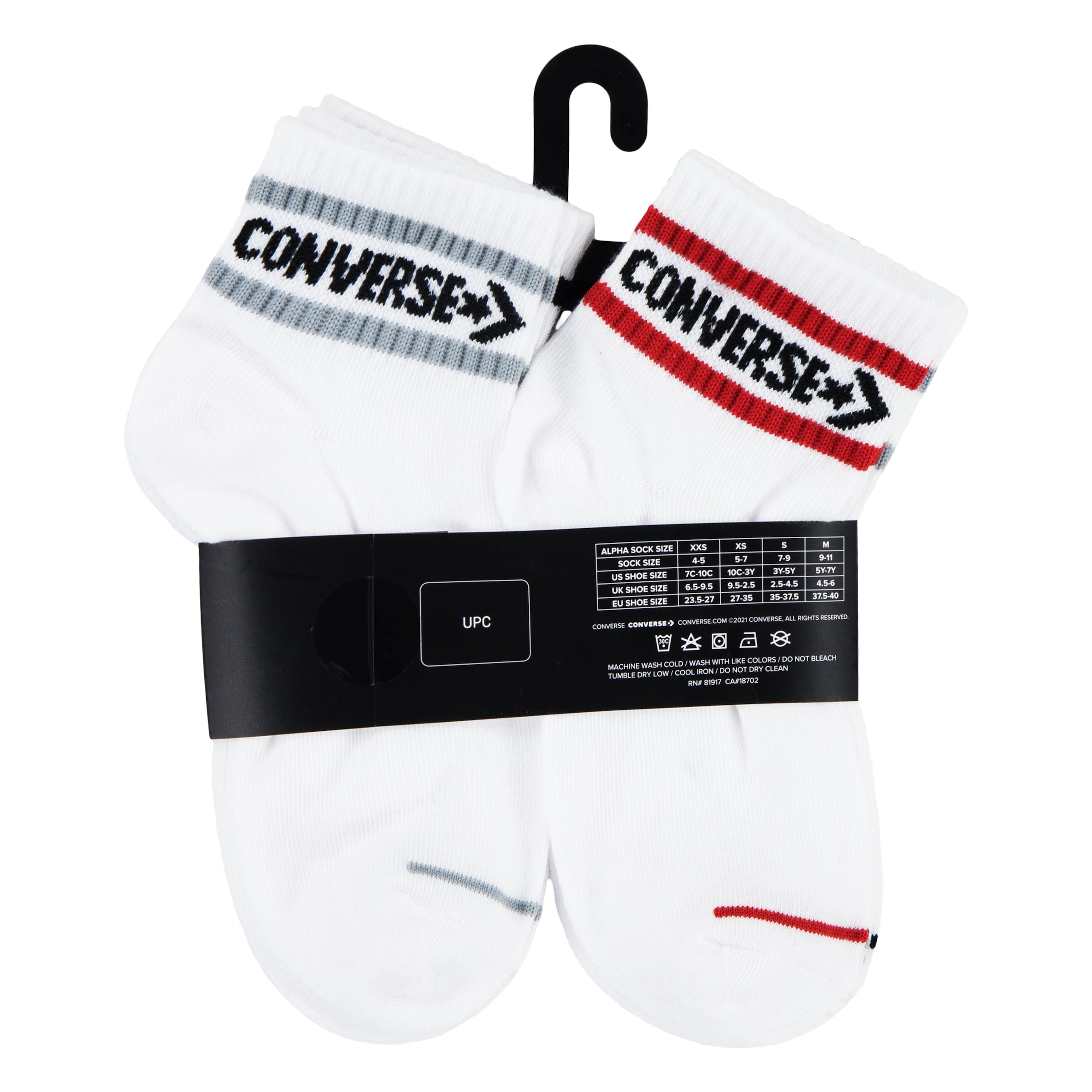 Converse Sportsocken »CHN BASIC WORDMARK QTR 6PK«, (6 Paar), für Kinder