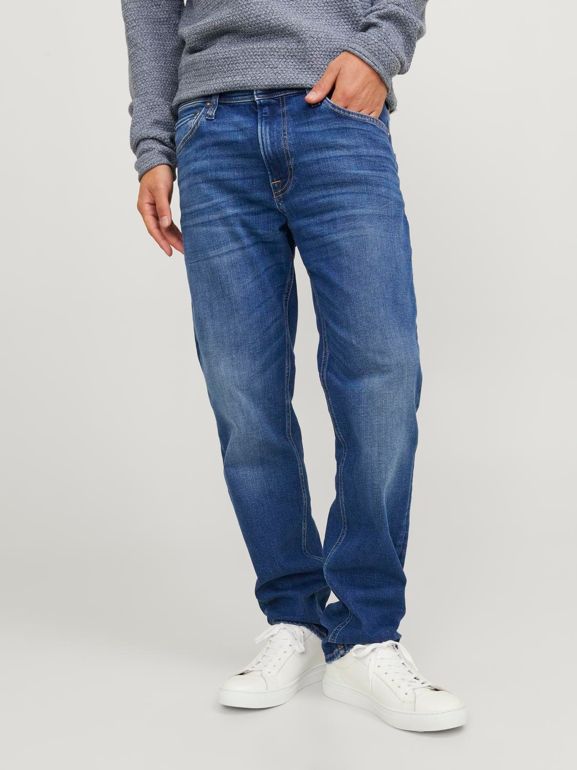 Jack & Jones Regular-fit-Jeans »JJICLARK mit Used-Look und Stretch für den Alltag« mit Abriebeffekten