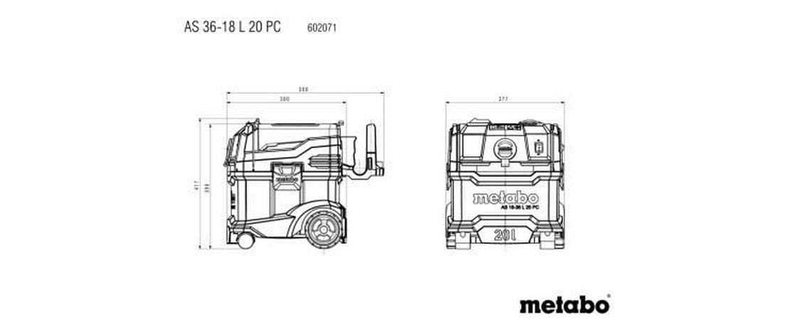 metabo Nass-Trocken-Sauger »AS 36-18 L 20 PC Solo«