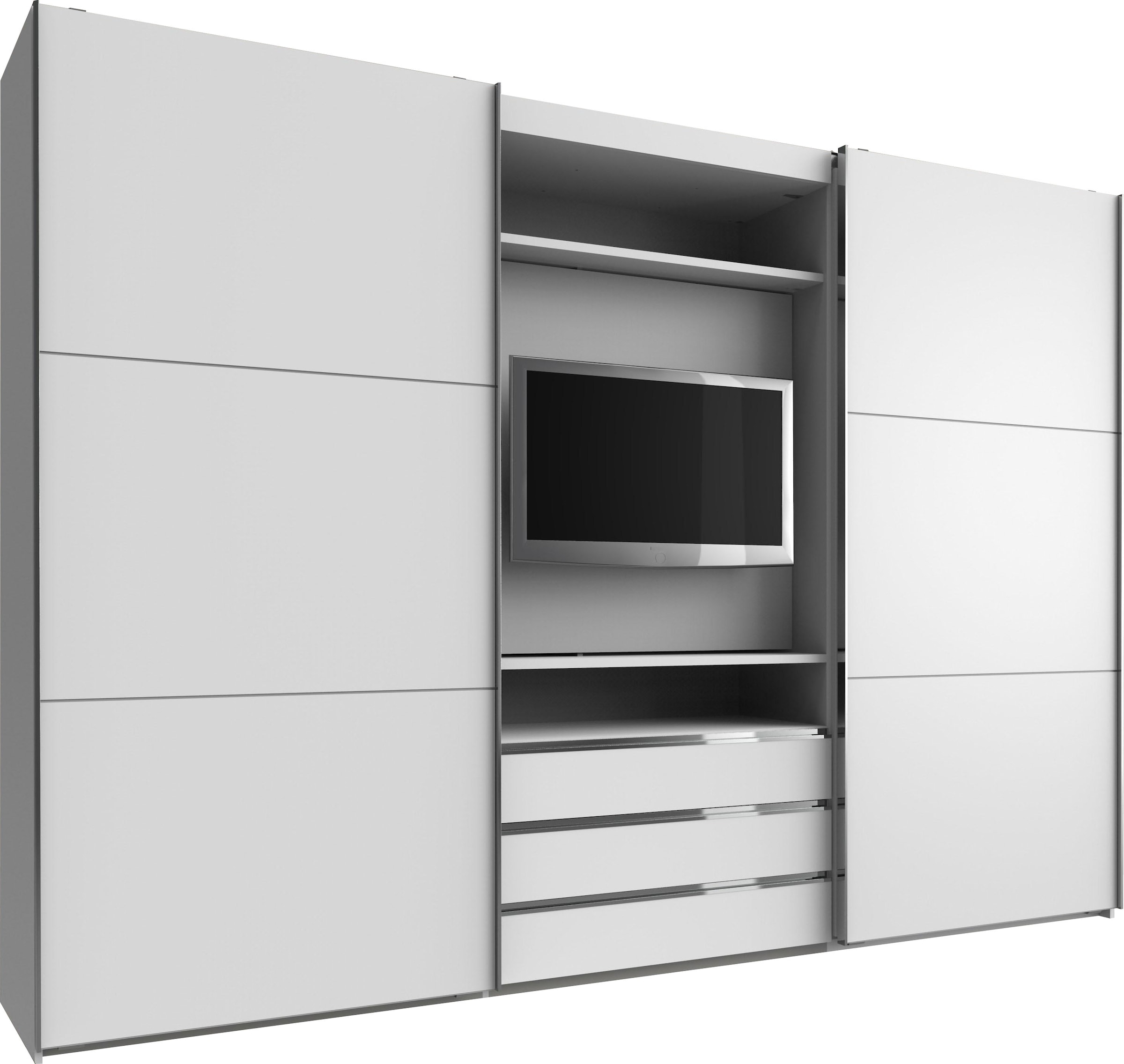 Wimex Schwebetürenschrank »Magic by fresh to go«, tolles EXTRA: mit drehbarem TV-Element, mittig mit Schubladen