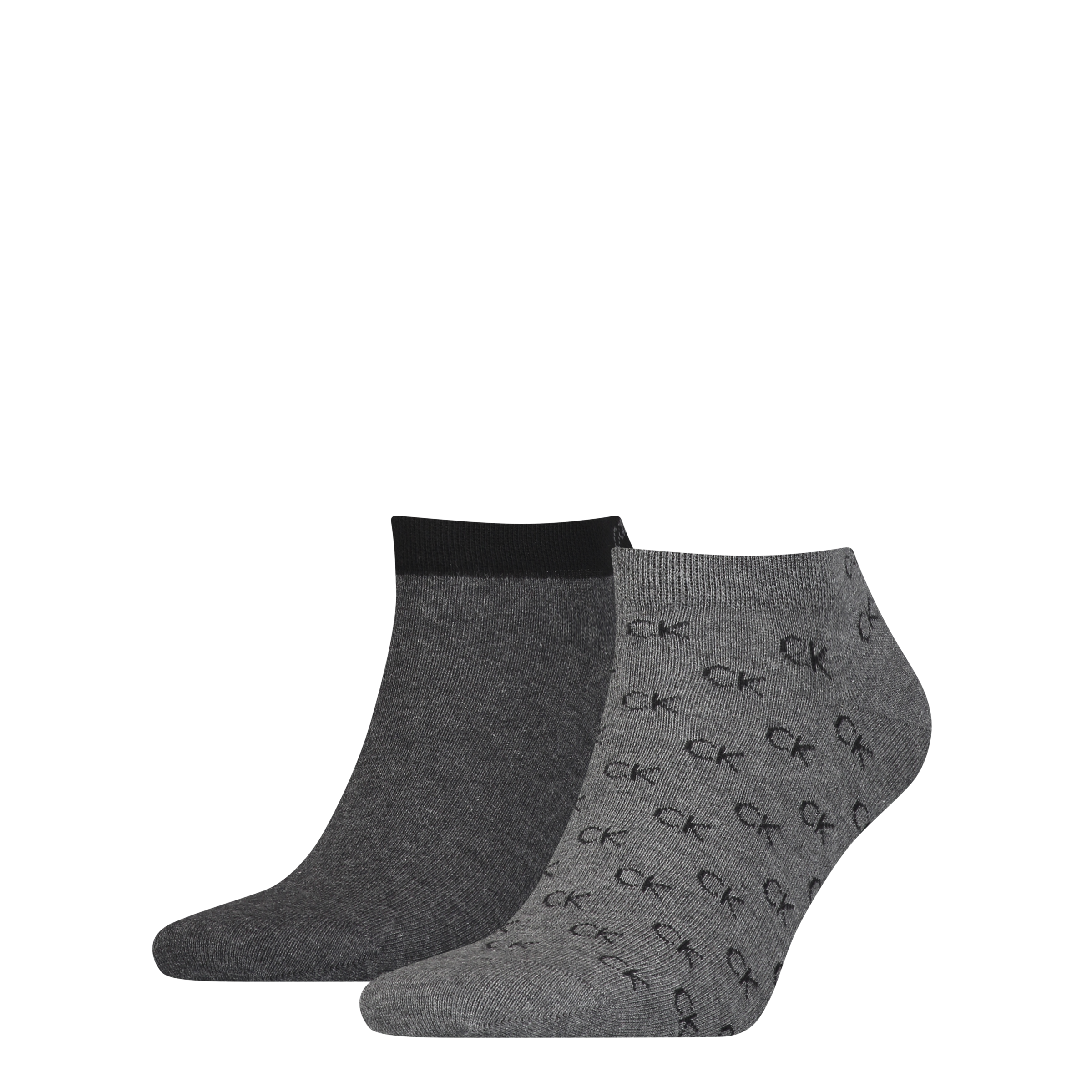 Calvin Klein Jeans Sneakersocken »CK MEN SNEAKER 2P ALL OVER LOGO« 2 Paar, 1x uni, 1x allover Logo mit kleinem Rippenbündchen