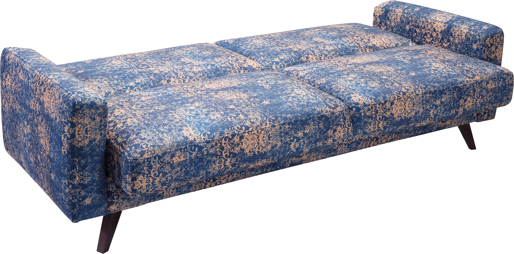 exxpo - sofa fashion 3-Sitzer »Side, trendiger Bezugsstoff, toller Sitz- und Liegekomfort, Schlafsofa«, mit Schlaffunktion, Bettkasten und hohe Holzfüsse, Solitärmöbel