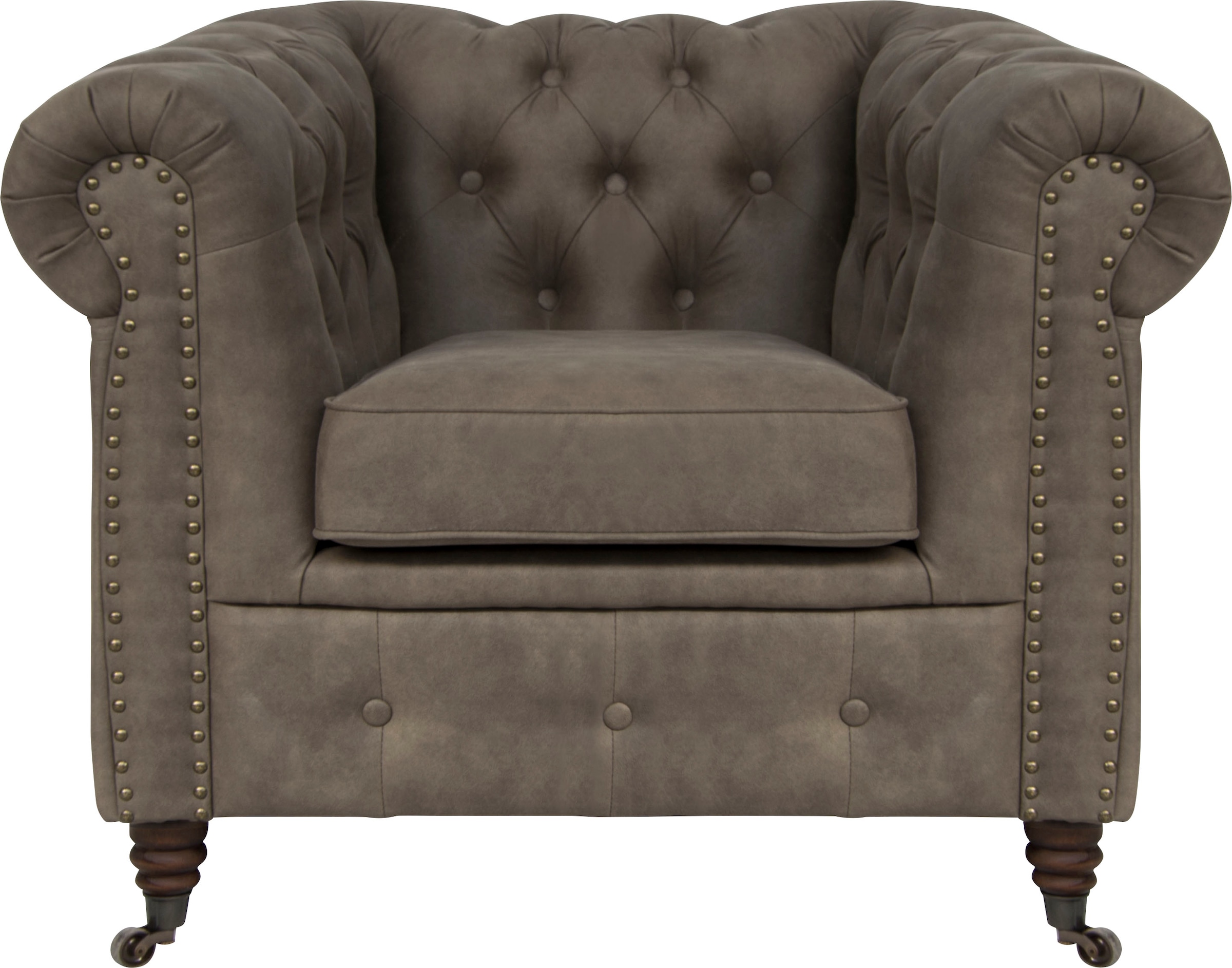Home affaire Chesterfield-Sessel »Aarburg Sessel«, aufwändige Knopfheftung und Ziernägel im Chesterfield-Design