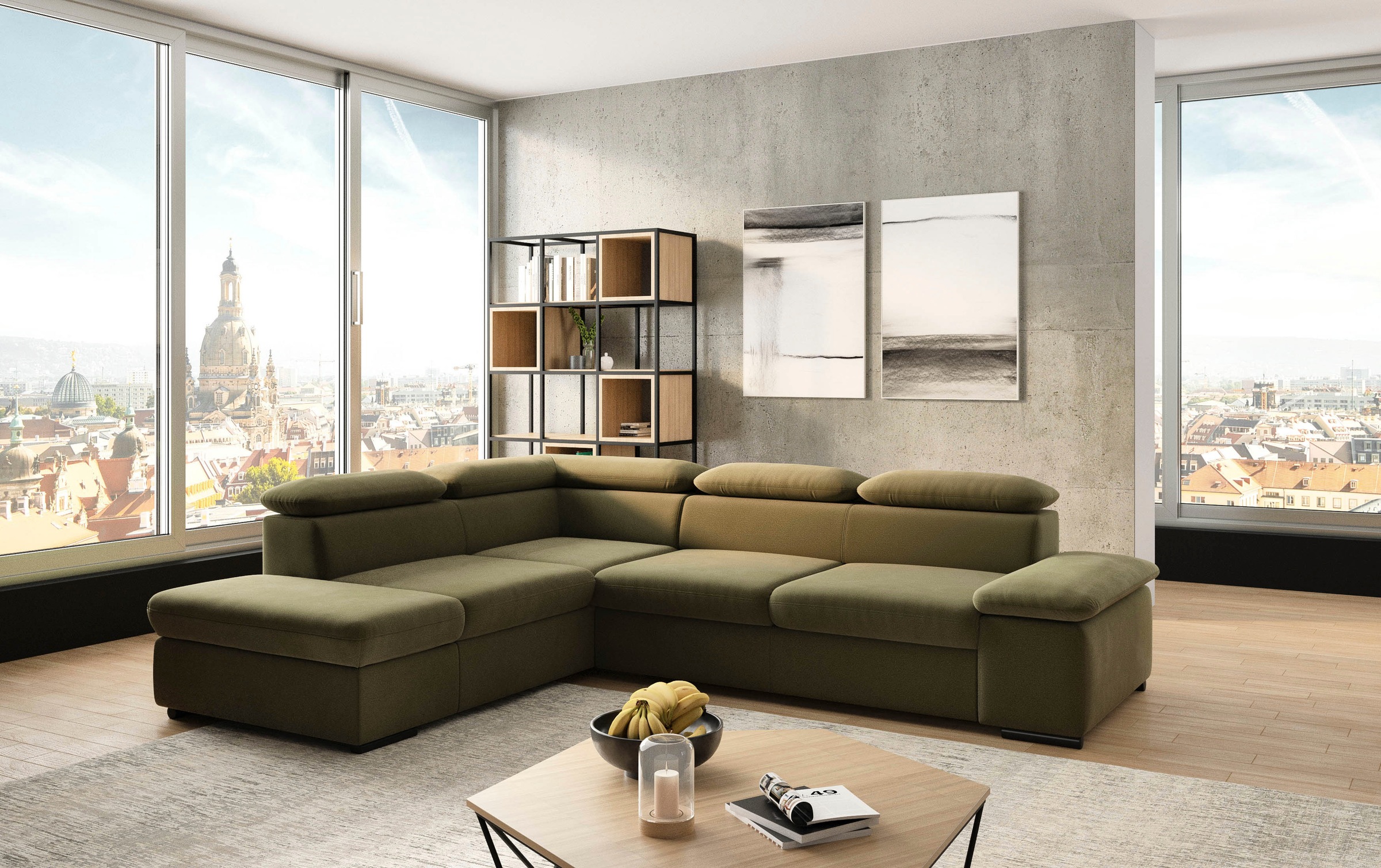 sit&more Ecksofa »Alcudia L-Form«, mit Armteilverstellung, optional Kopfteilverstellung und Bettfunktion