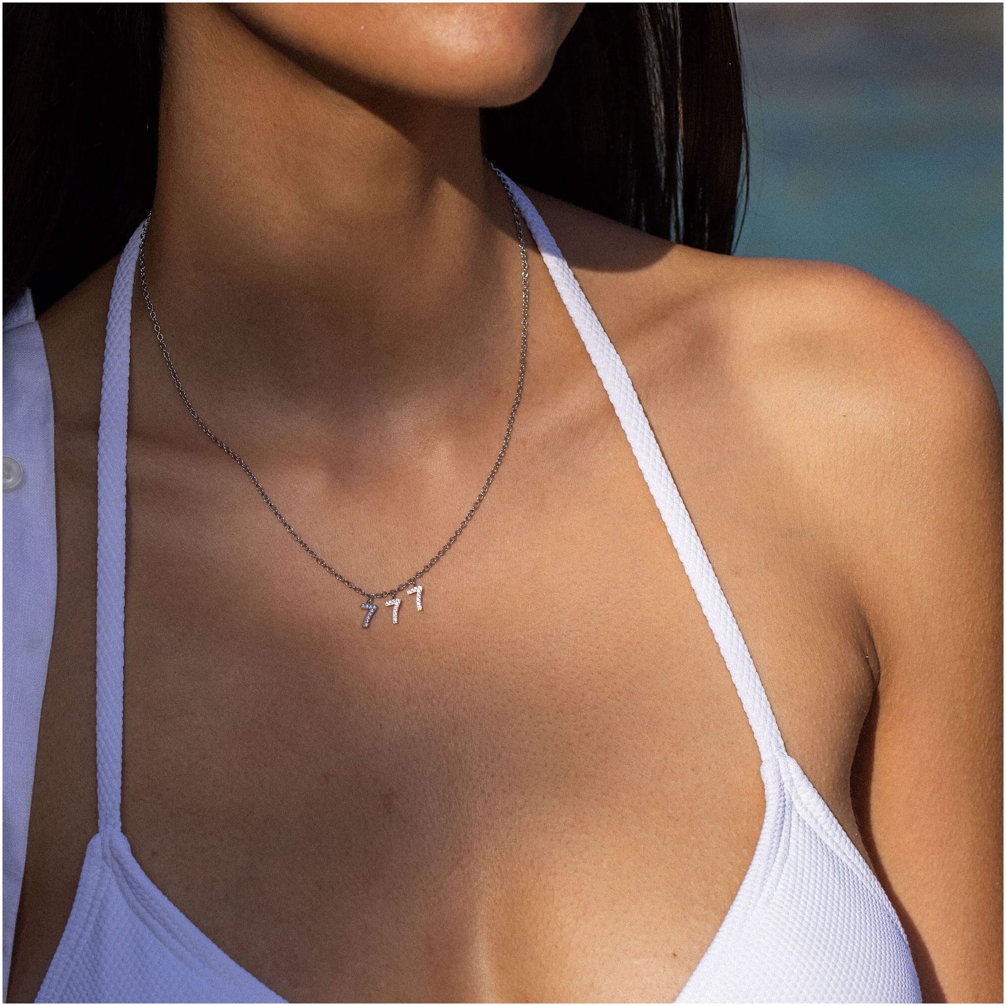 Purelei Kette mit Anhänger »Schmuck Geschenk Angel Numbers, 23401, 111-222-444-777«, mit Zirkonia (synth.)