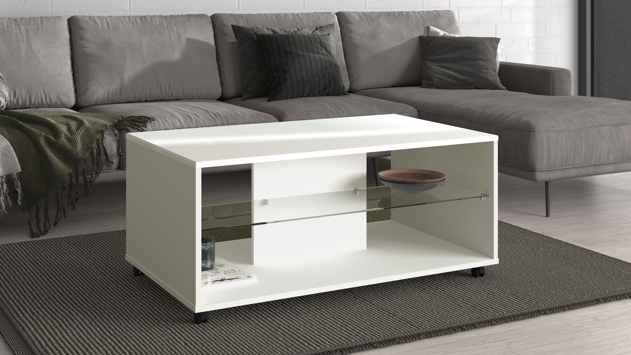INOSIGN Couchtisch »Trentino«, Breite ca. 101 cm, mit Rollen