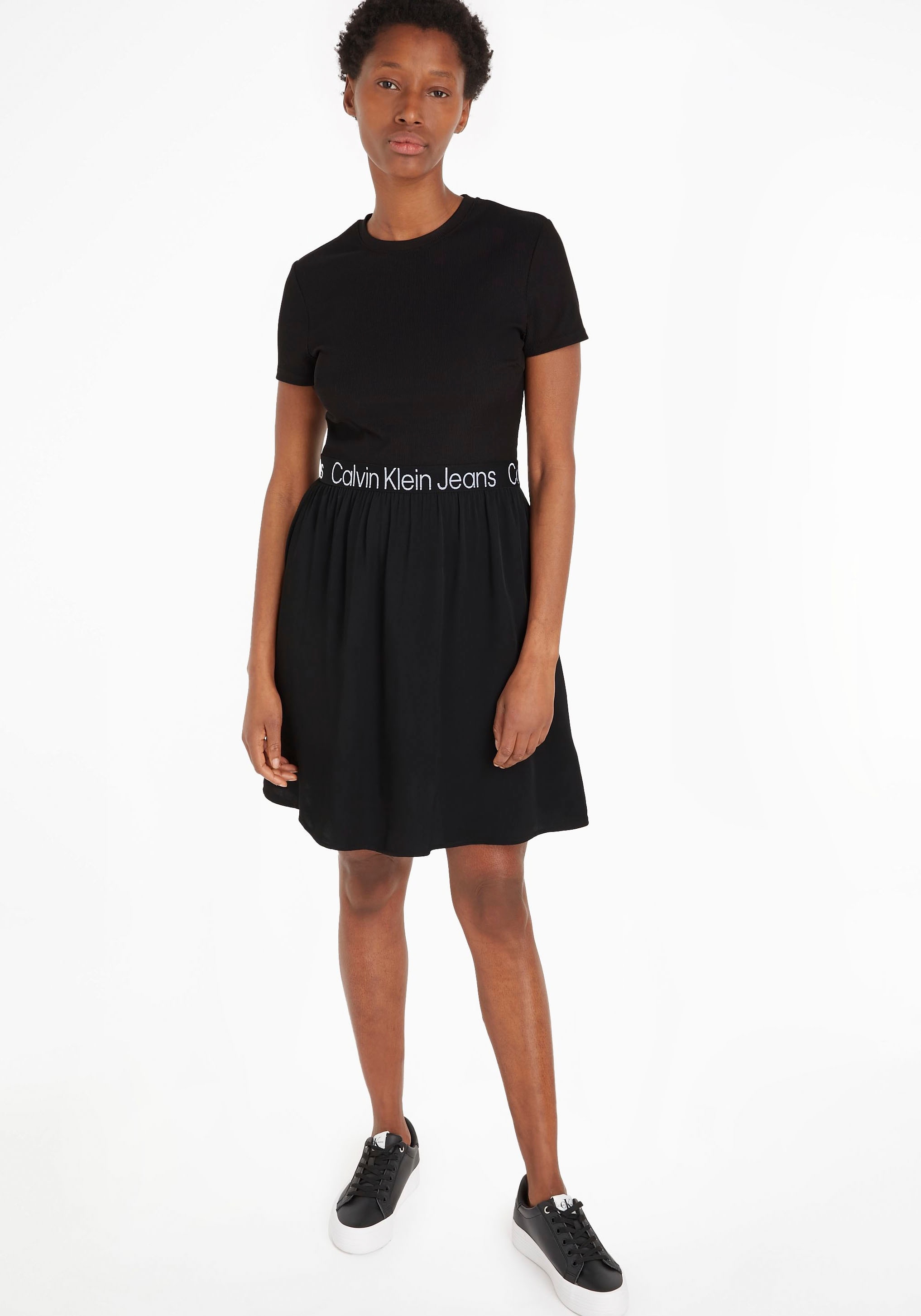 kaufen online Jelmoli-Versand Klein im Schweiz bei Calvin Jeans 2-in-1-Kleid, Materialmix