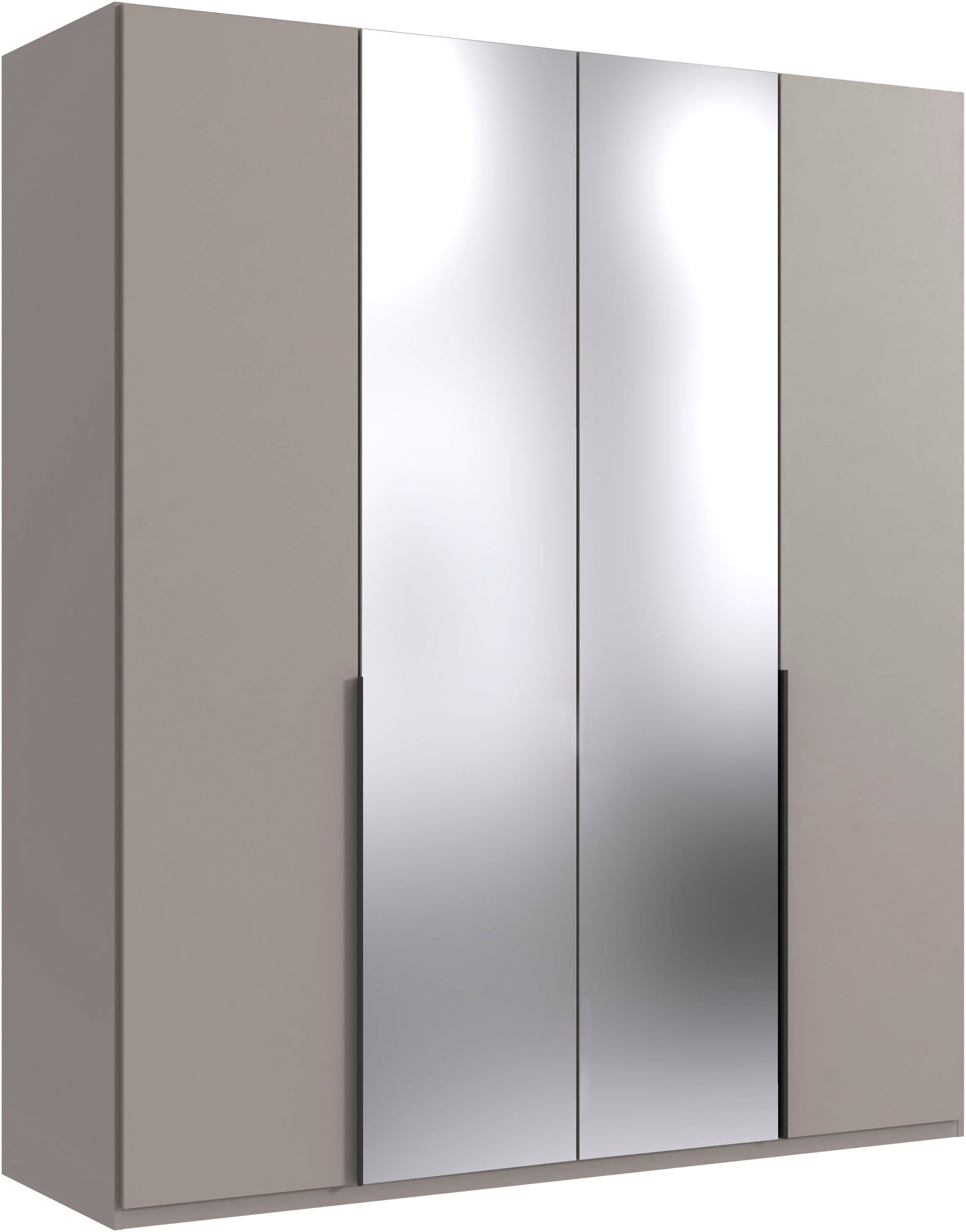 Wimex Kleiderschrank »Mugano,in 5 Breiten,2 Höhen,2 Tiefen, viele Farben, Made in Germany« in Basic oder Premium Ausstattung, mit langen Griffen aus Metall, mit oder ohne Spiegel