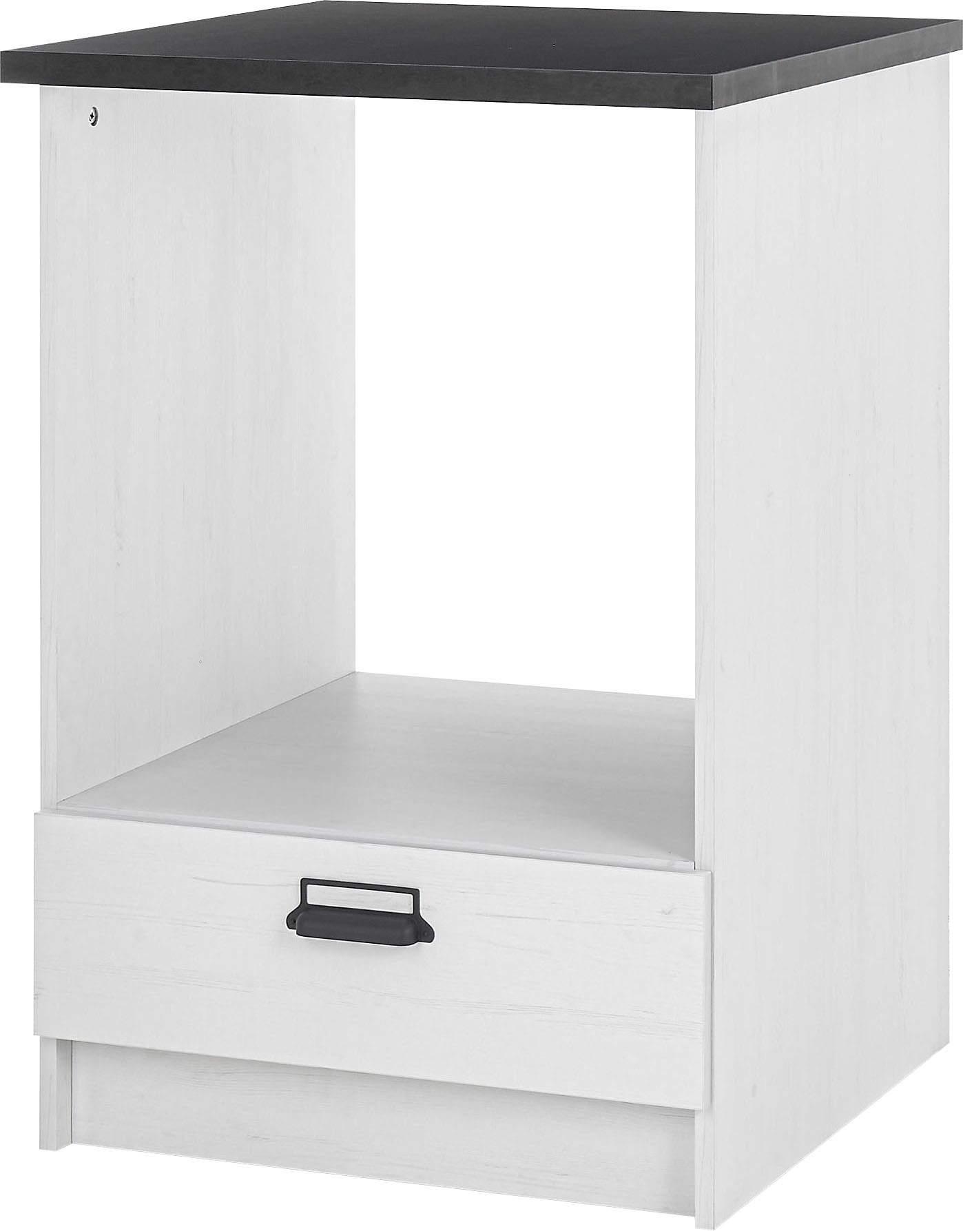 Home affaire Herdumbauschrank "Sherwood" mit Apothekergriffen aus Metall, Breite der Arbeitsplatte 63 cm