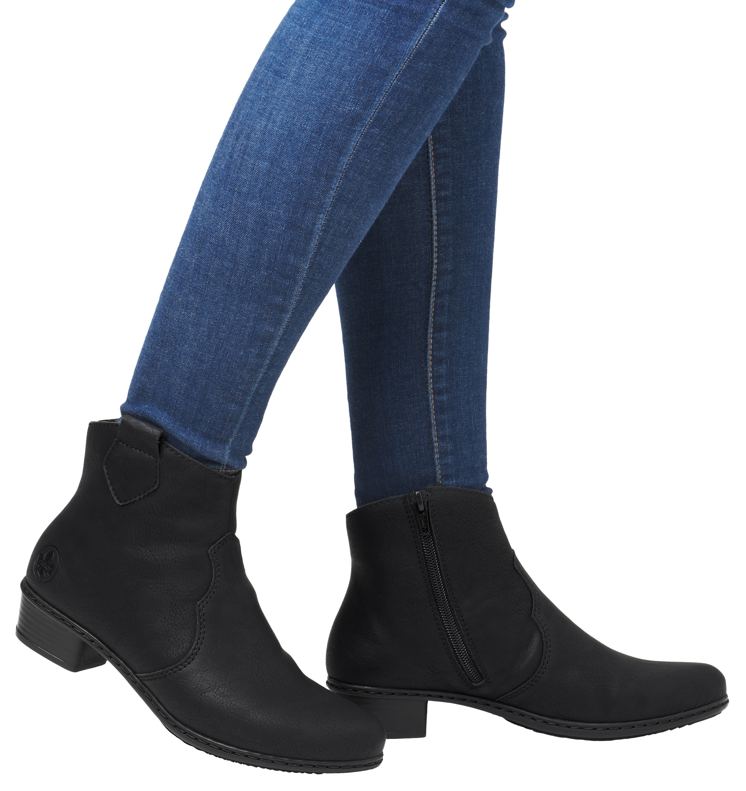 Rieker Westernstiefelette, Stiefelette, Cowboyboots, Blockabsatz, mit Innenreissverschluss