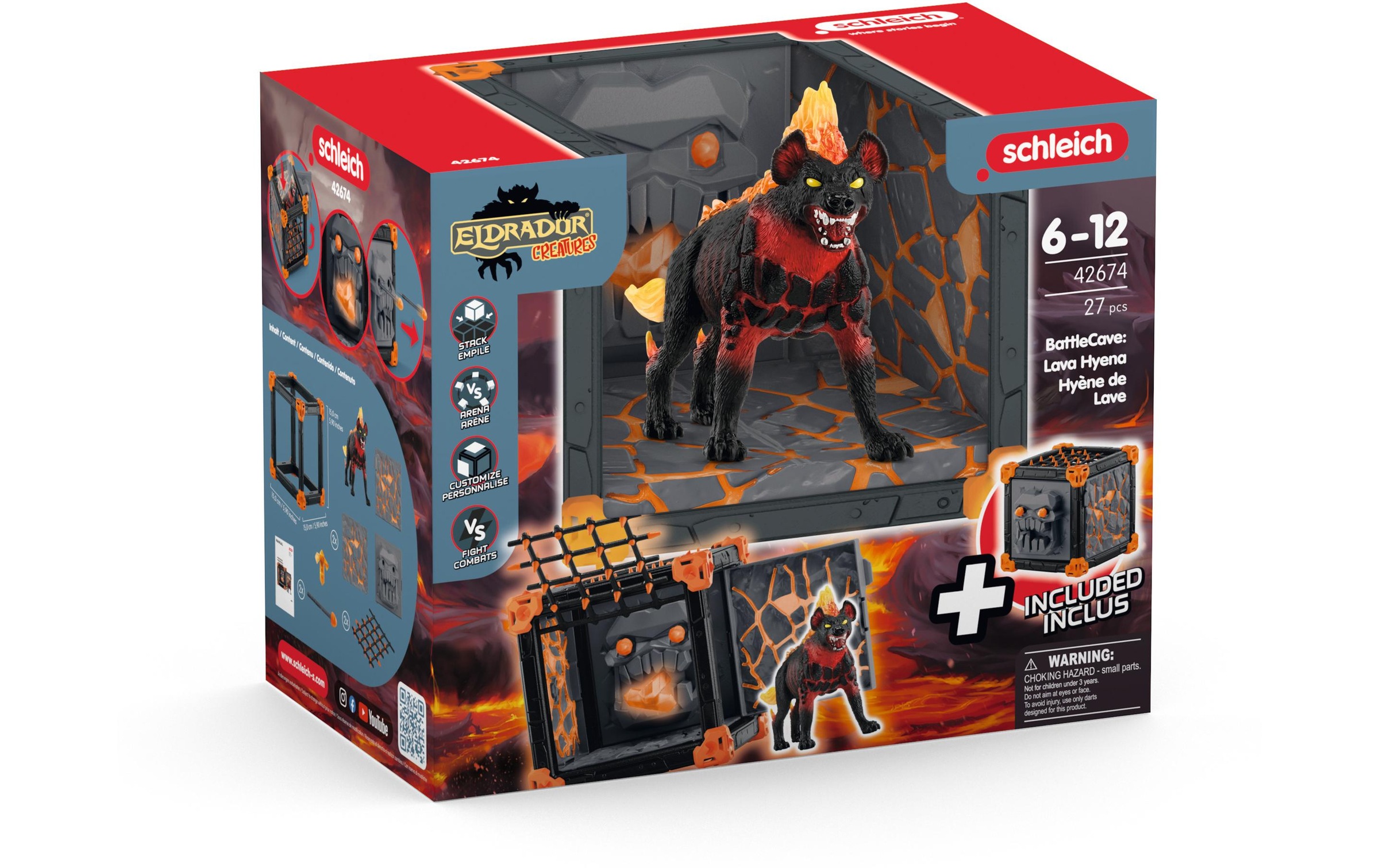 Schleich® Spielfigur »BattleCave Lavahyäne«