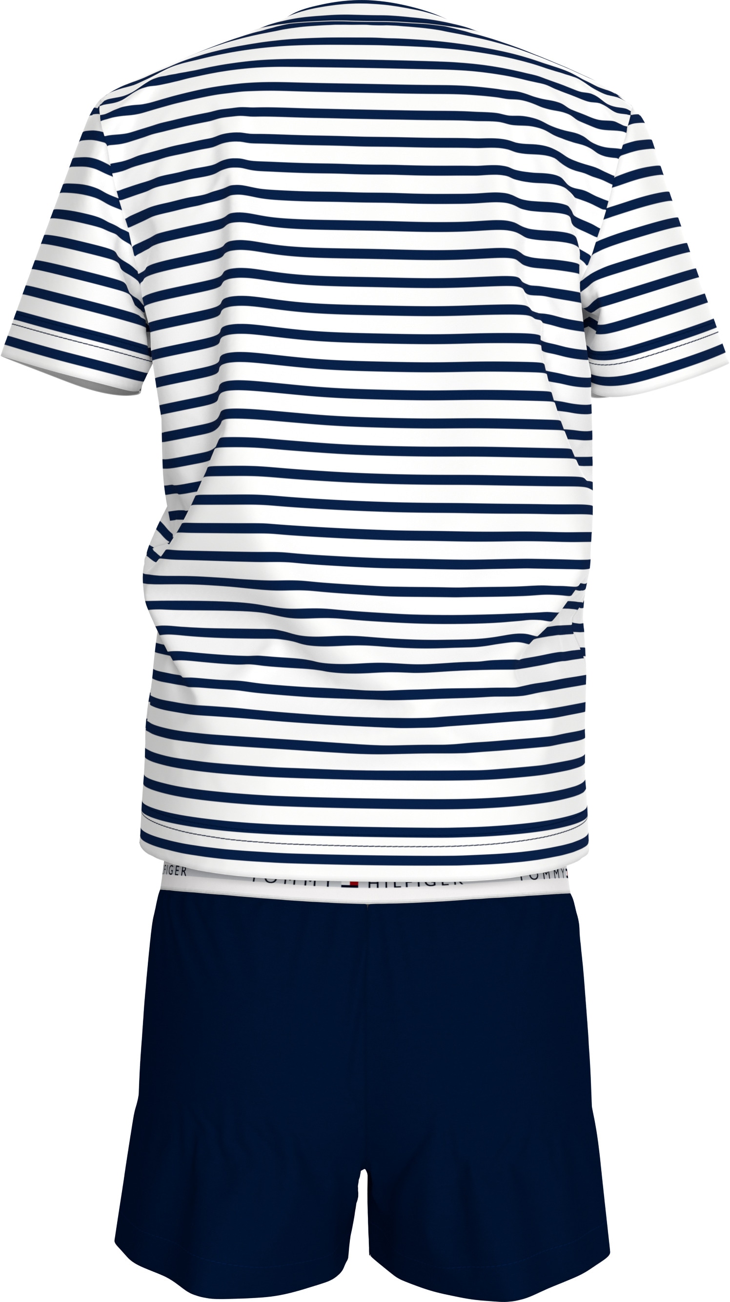 Tommy Hilfiger Underwear Pyjama »S/S JERSEY PJ SET«, (Set, 2 tlg., 2er), mit Logostickerei