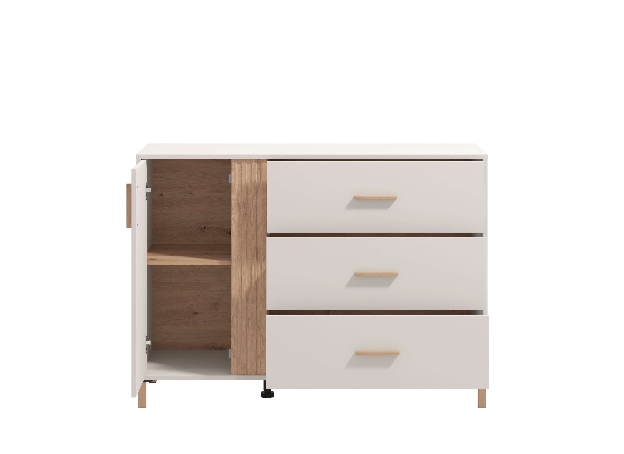 Home affaire Kommode »Belfort Schubladenkommode Sideboard 3 Schubladen und 1 Tür«, 125x40x90, FSC®-zertifizierter Holzwerkstoff, Trendfarbe cashmere