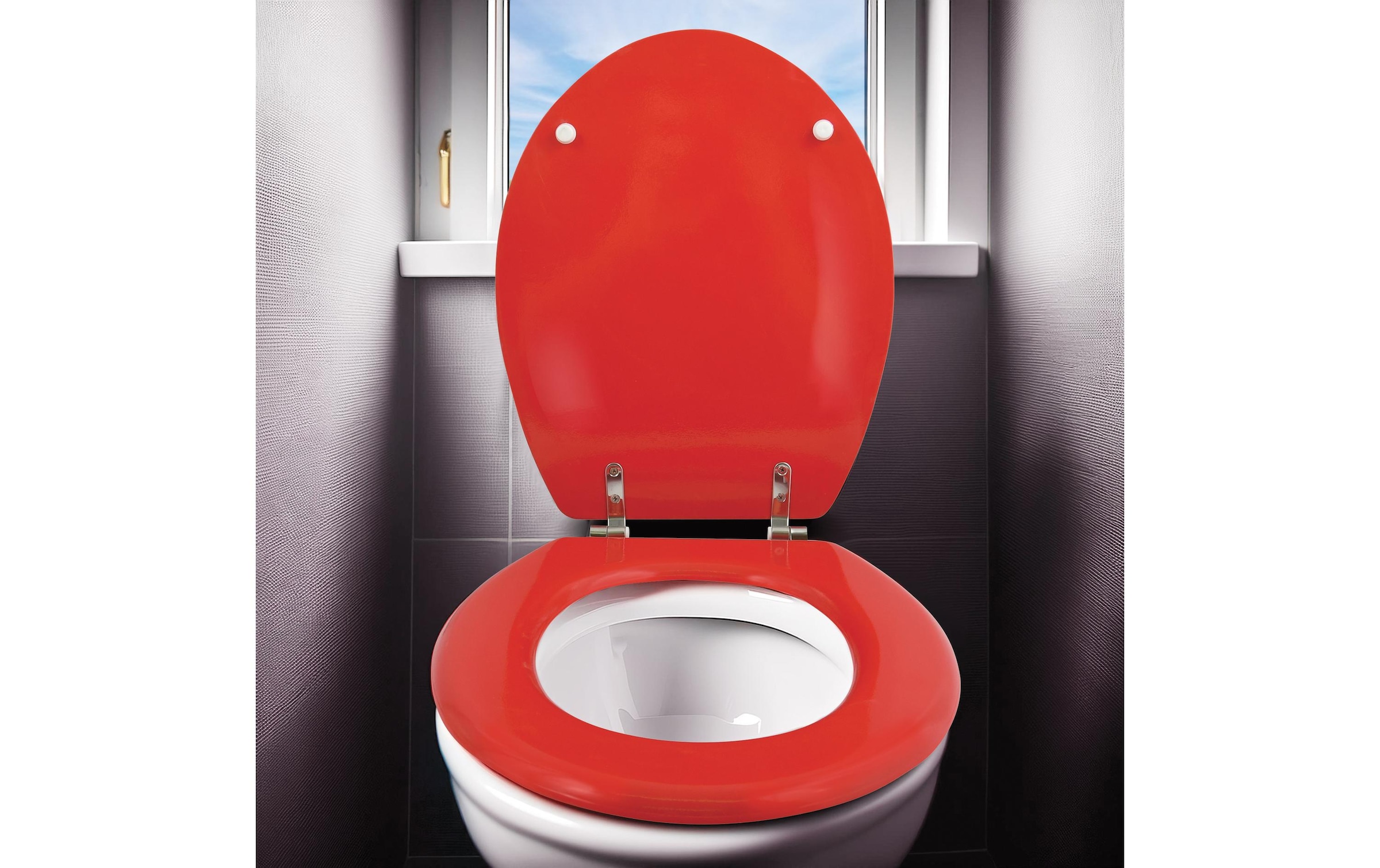 MSV WC-Sitz »MSV Toilettensitz Rot«