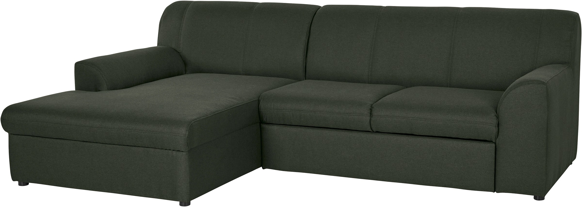 DOMO collection Ecksofa »Topper, elegant und zeitlos, kompaktes Stellmass 245/155cm, L-Form«, mit Recamiere, wahlweise mit Schlaffunktion