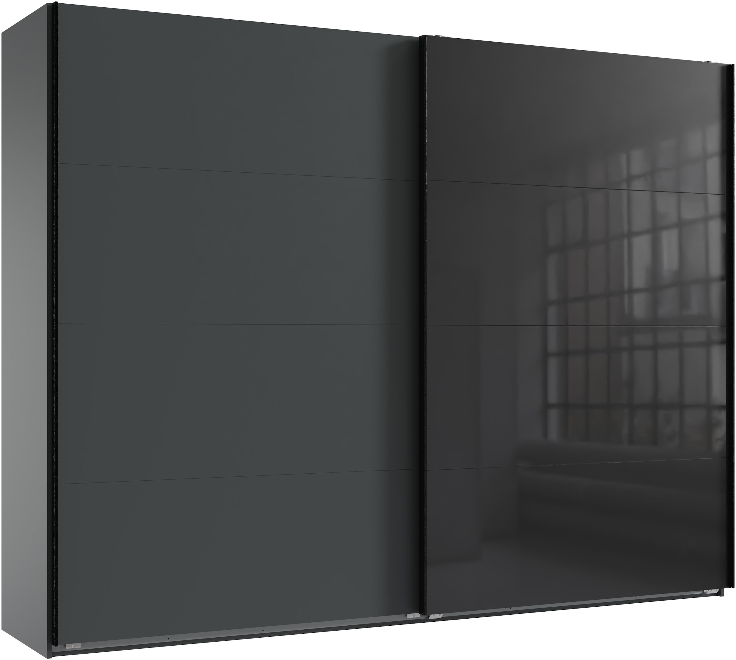 Wimex Kleiderschrank "Tilburg, Metallgriffe, Made in Germany" Breite 270cm wahlweise mit 2 oder 3 Türen, mit Schwebetüren, jeweils 1 Glaselement, 180, 225 oder 270cm breit