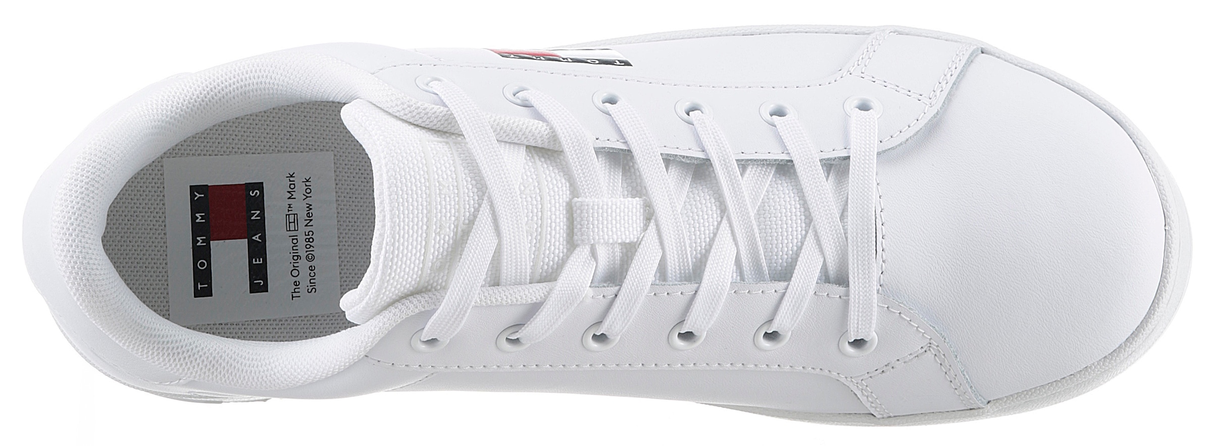 Tommy Jeans Plateausneaker »TJW FLATFORM ESS«, Freizeitschuh, Halbschuh, Schnürschuh mit Kontrastbesatz