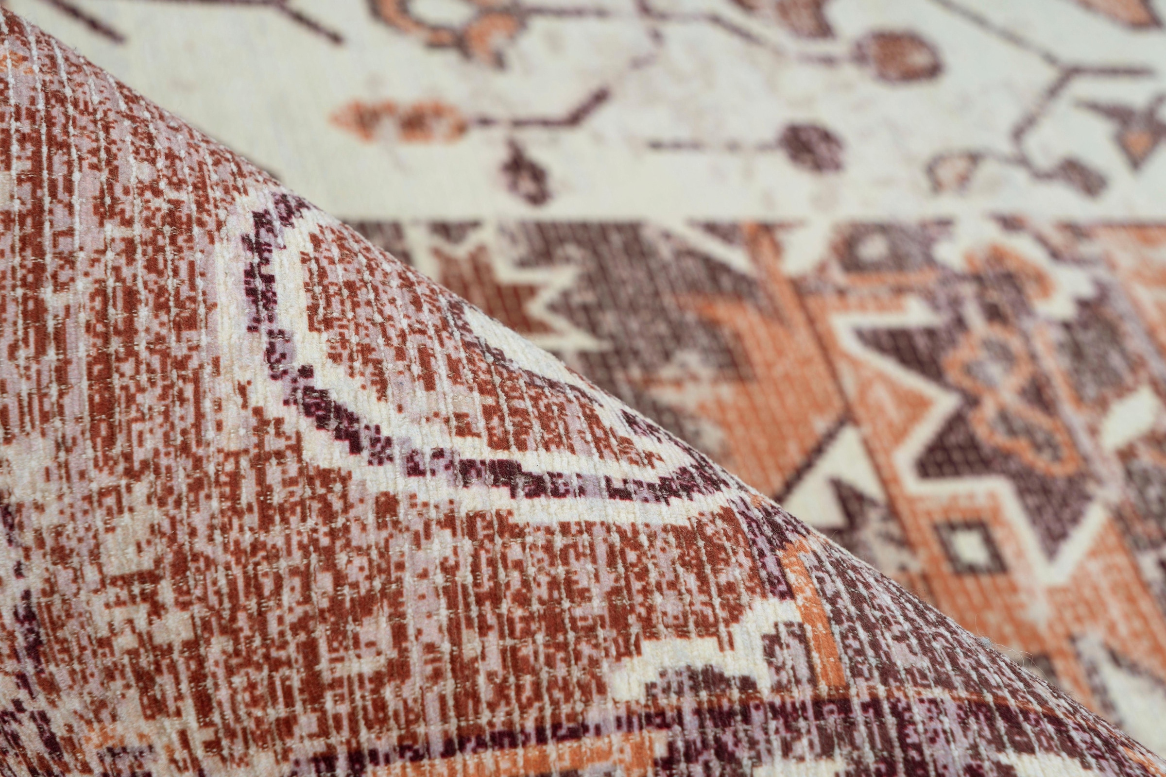 my home Teppich »Salma«, rechteckig, 10 mm Höhe, Vintage Design, Wohnzimmer