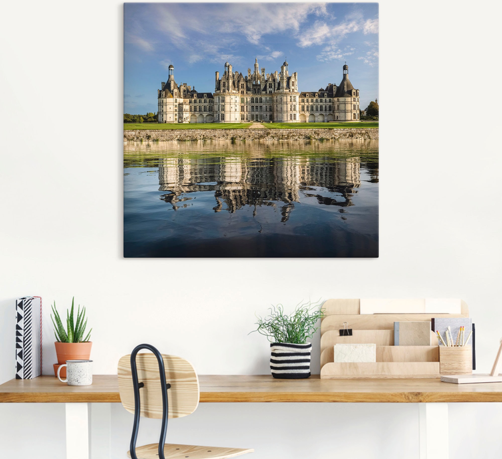 Poster Chateau Leinwandbild, bestellen Chambord«, versch. »Loire-Schloss Wandaufkleber in Jelmoli-Versand Grössen | oder (1 Gebäude, als Wandbild St.), online Artland Alubild,
