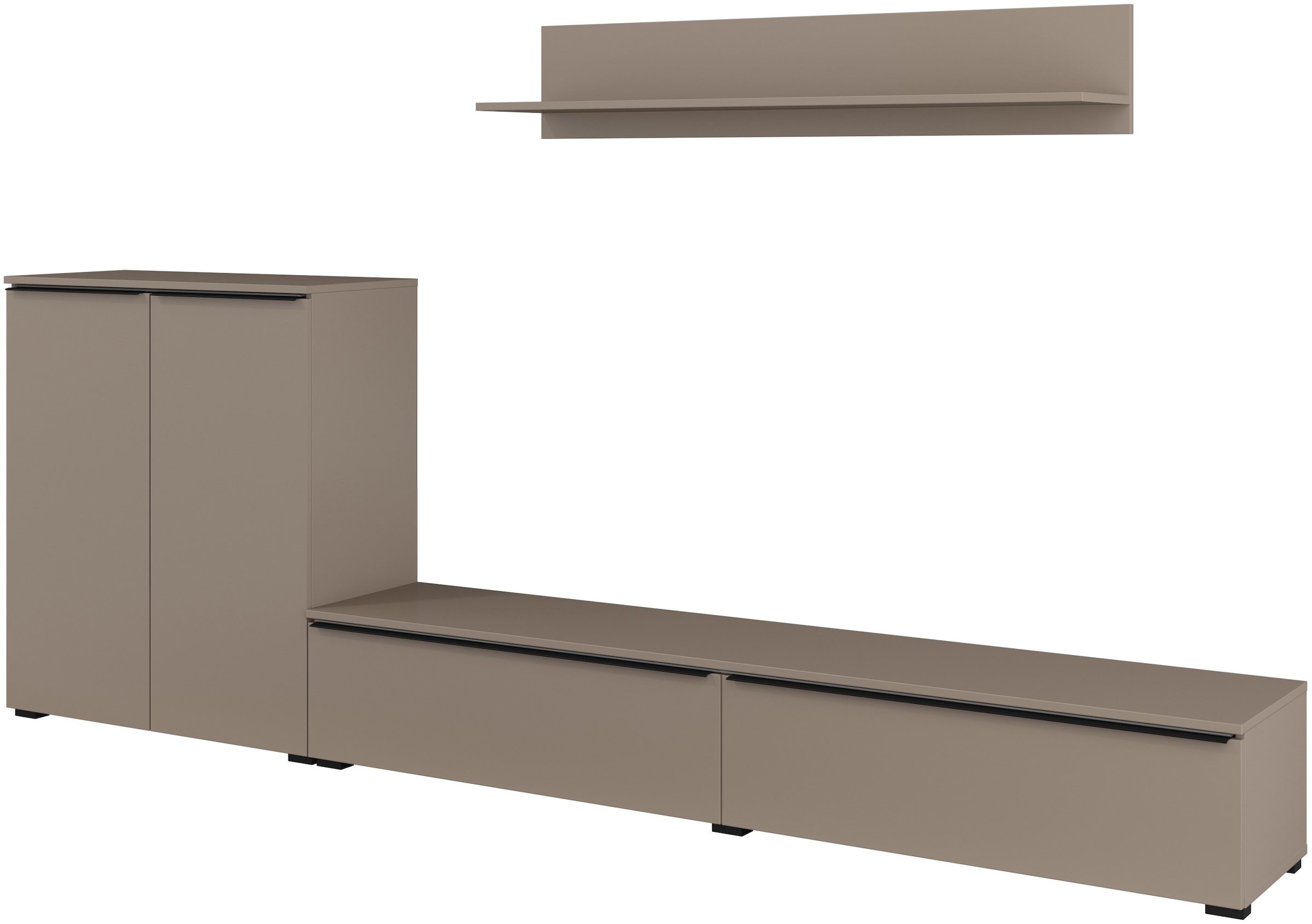 INOSIGN Wohnwand »Tana, Breite 260 cm, moderne Anbauwand«, (3 St.), Mediawand (Set, 3-St), Lowboard, Wandregal, Kommode