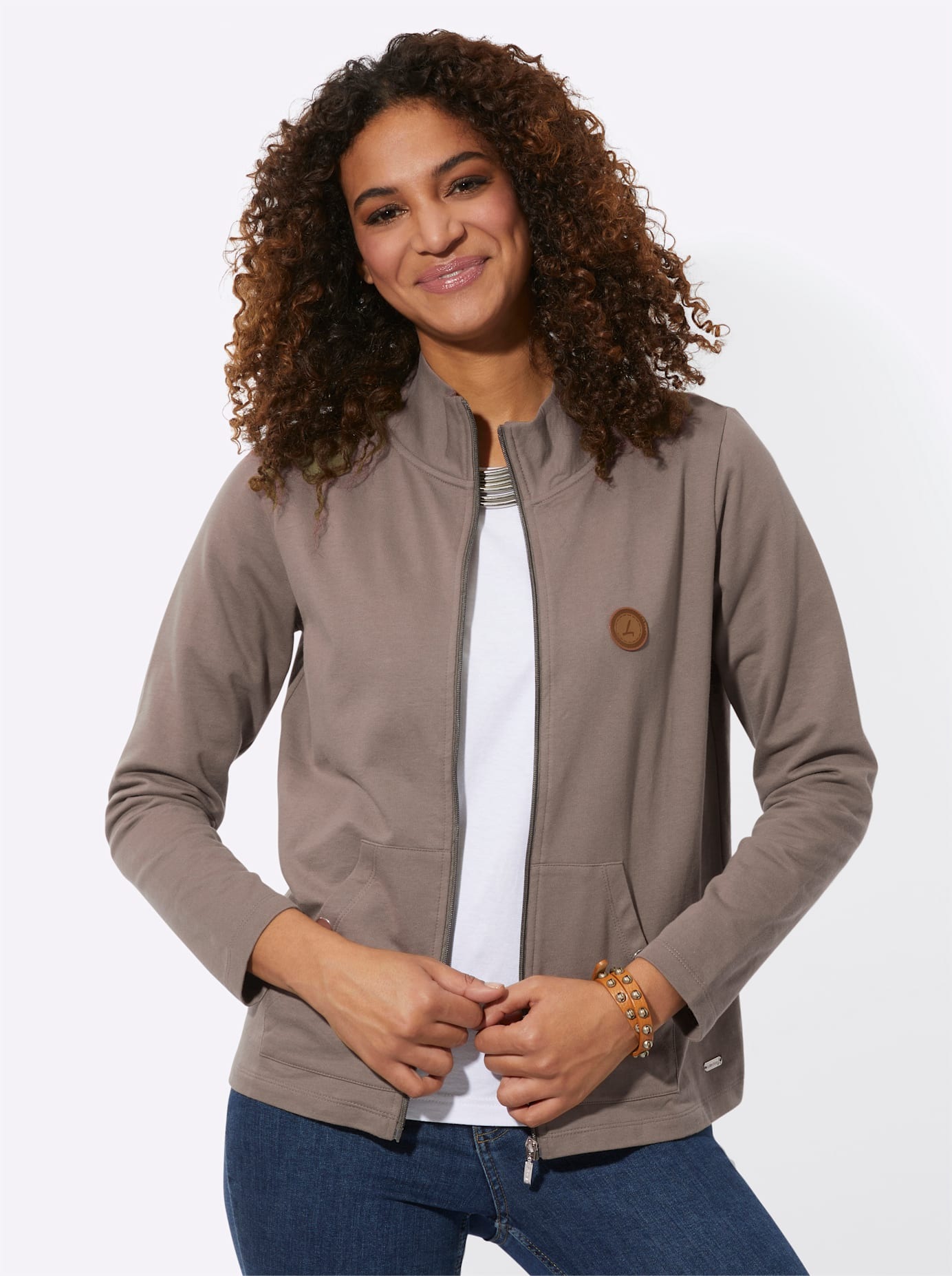 Casual Looks Shirtjacke »Sweatjacke«, (1 tlg.)
