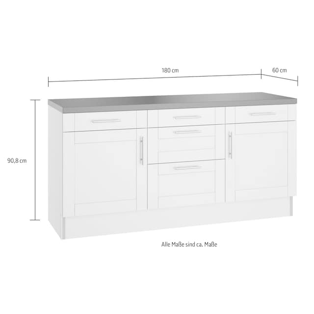 ❤ OPTIFIT Küche »Ahus«, 180 cm breit, ohne E-Geräte, Soft Close Funktion,  MDF Fronten ordern im Jelmoli-Online Shop