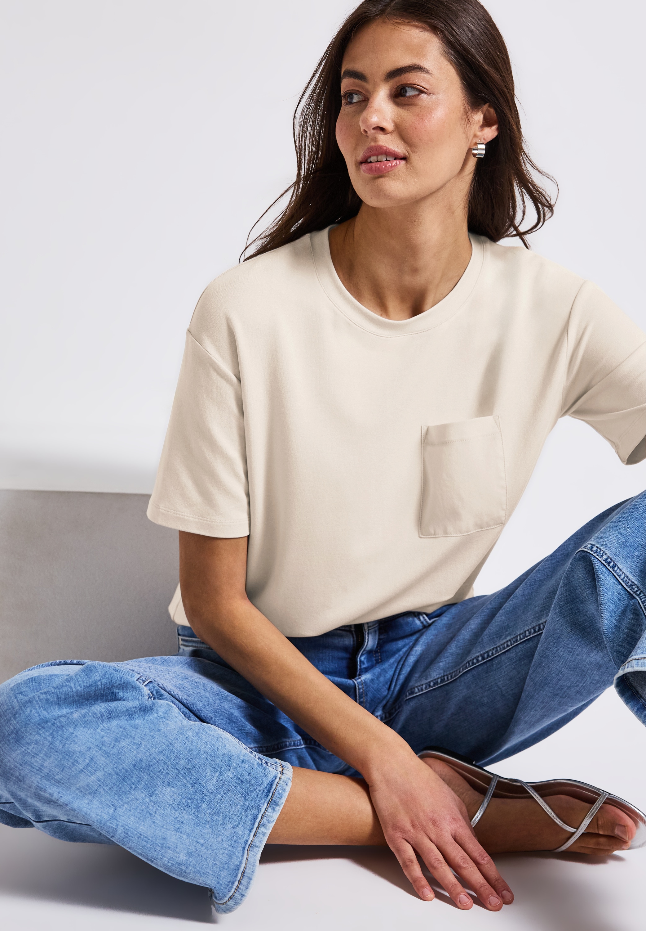 STREET ONE T-Shirt, mit Brusttasche