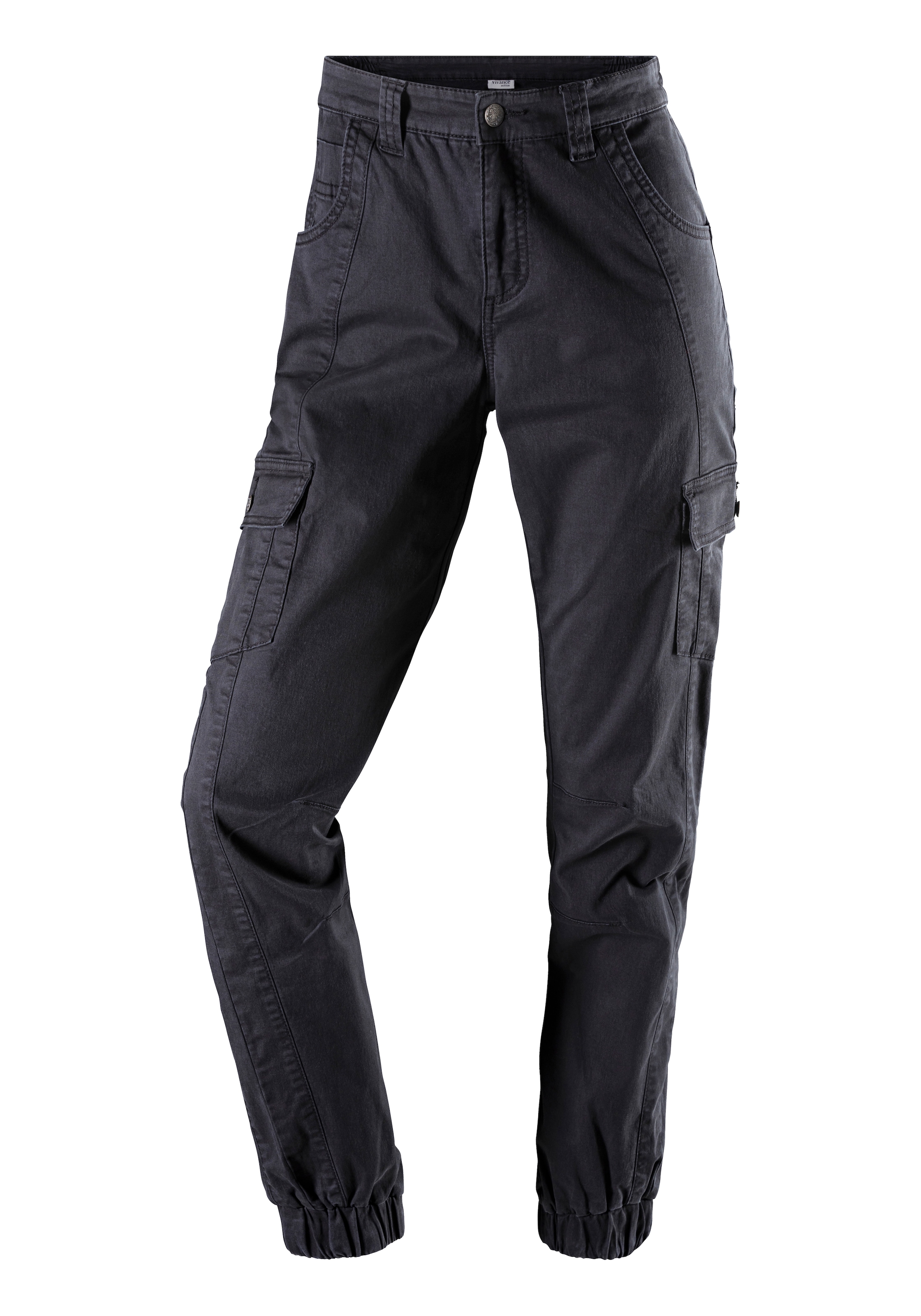 Vivance active Trekkinghose »Cargo Jeans Optik«, Baumwollmix mit Cargo Taschen