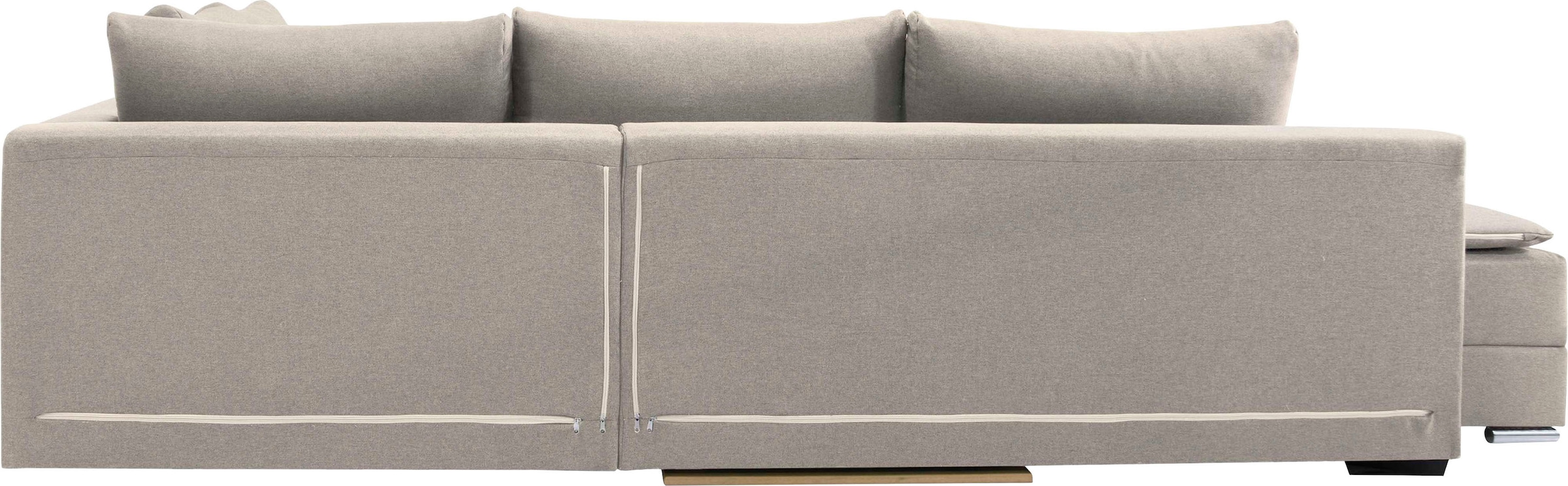 INOSIGN Ecksofa »Göteborg«, mit Boxspring-Bettfunktion und Bettkasten, Dauerschlaffunktion, Topper