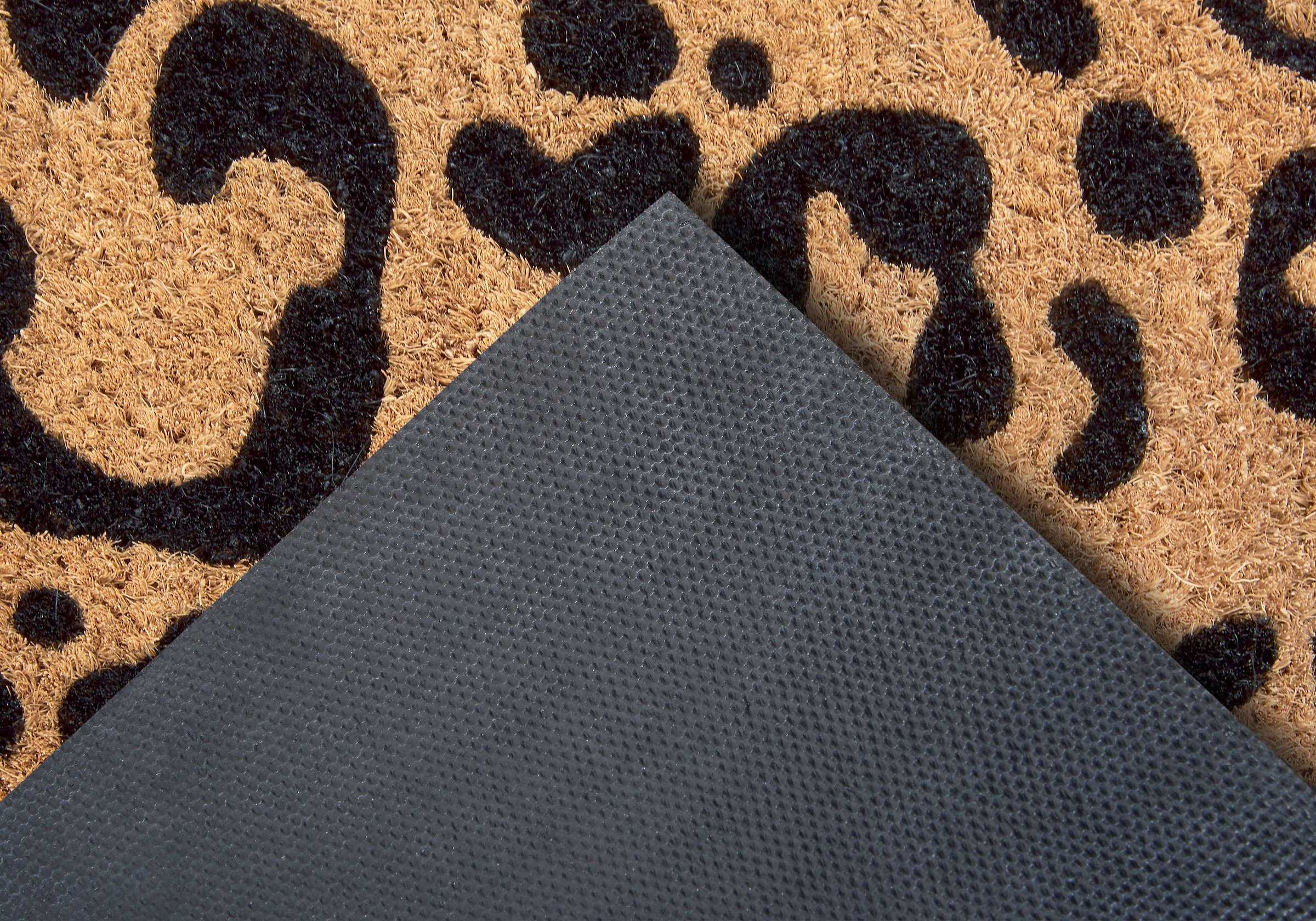 HANSE Home Fussmatte »Mix Mats Kokos Leopard Look, Türmatte«, rechteckig, 15 mm Höhe, Kokos, Schmutzfangmatte, Outdoor, Rutschfest, Innen, Kokosmatte, Flur