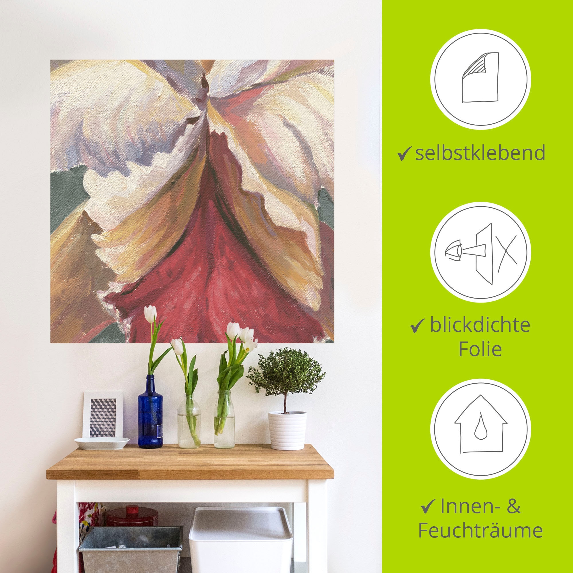 Grössen Wandaufkleber in versch. oder Leinwandbild, Poster Alubild, als (1 Jelmoli-Versand online Blumenbilder, St.), bestellen Artland | »Orchidee«, Wandbild