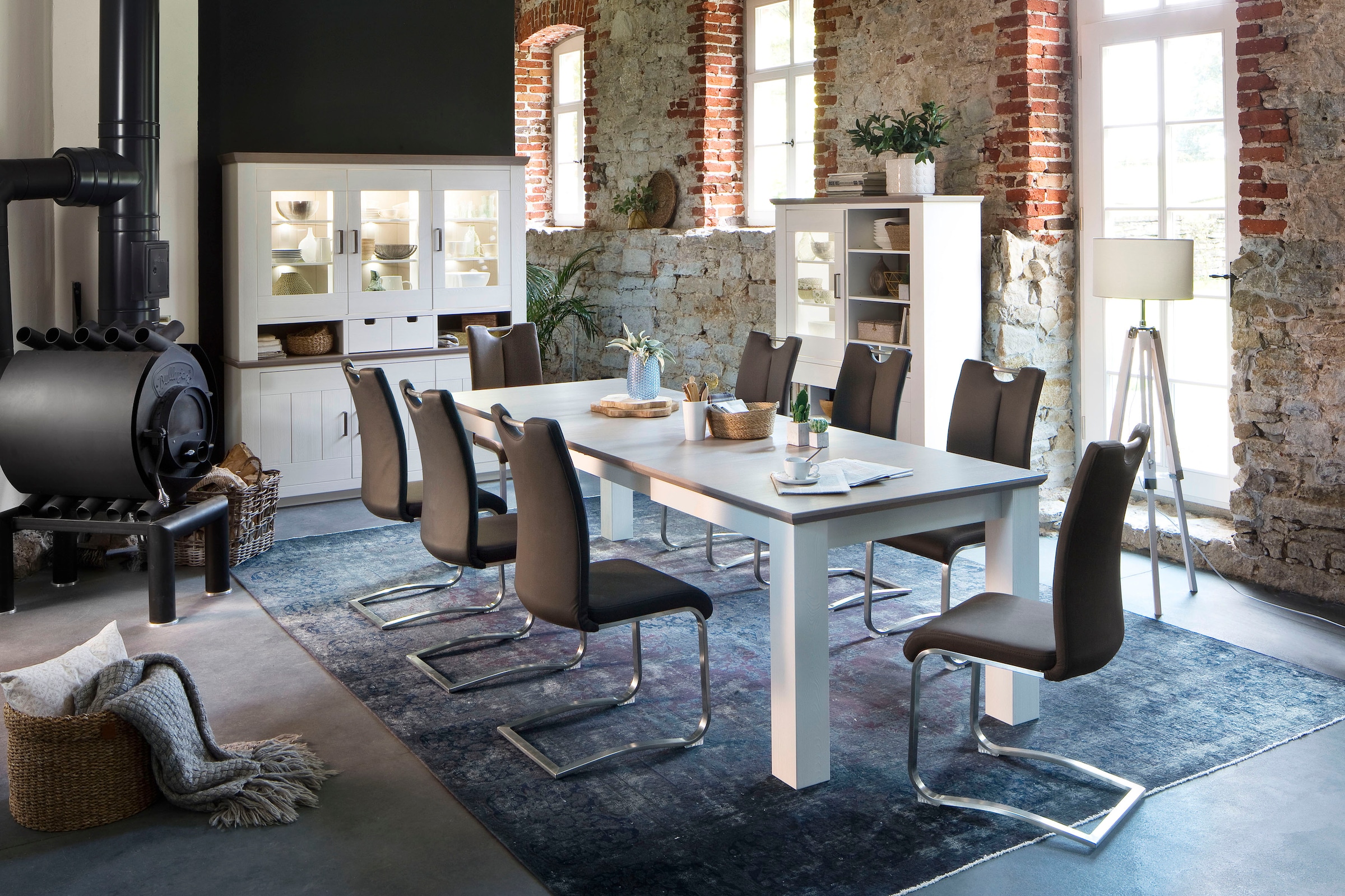 MCA furniture Freischwinger »Artos«, (Set), 2 St., Leder, Stuhl mit Echtlederbezug, bis 140 Kg belastbar
