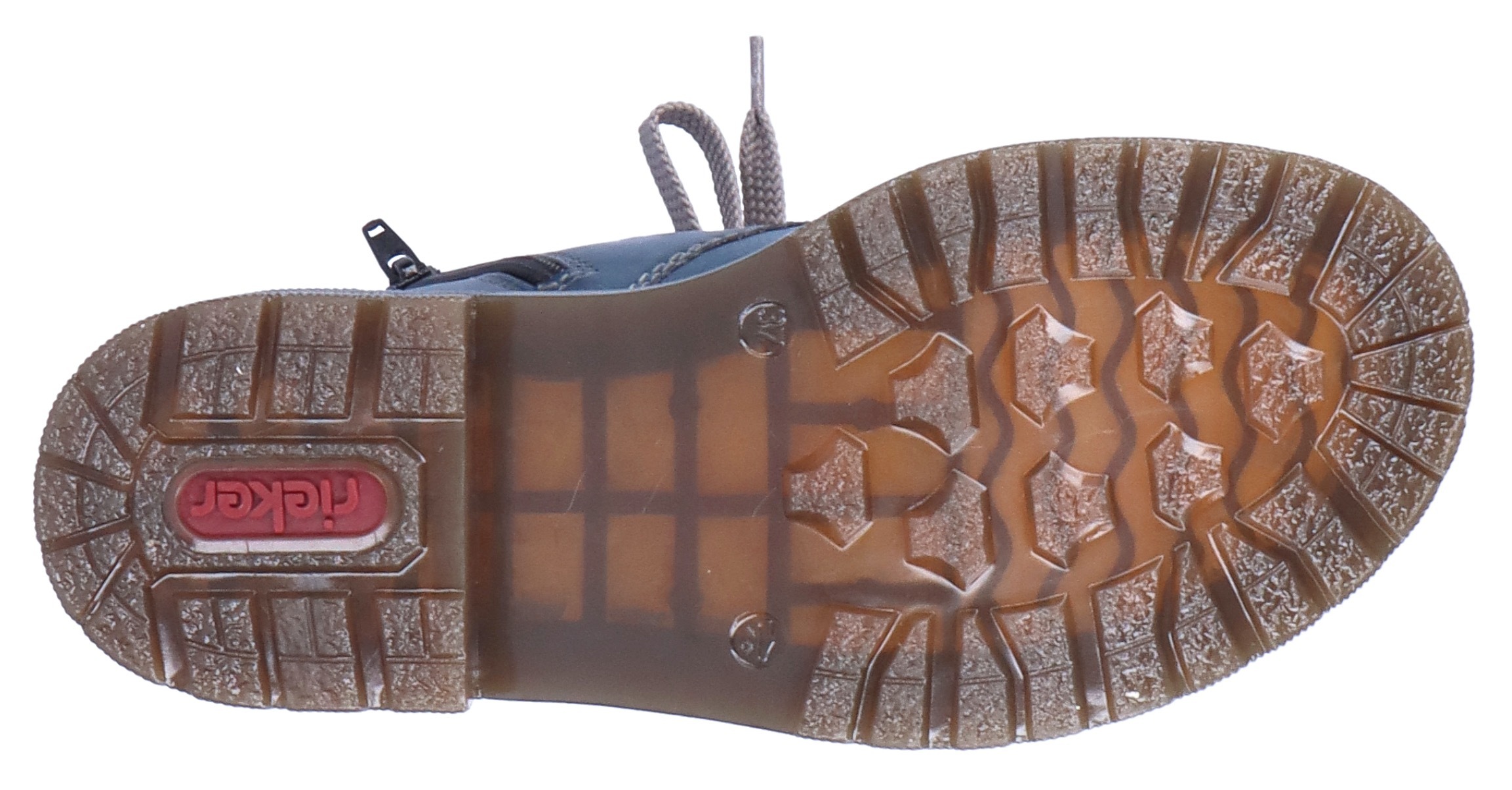 Rieker Schnürboots, Schnürstiefelette, Blockabsatz, mit Logoprägung