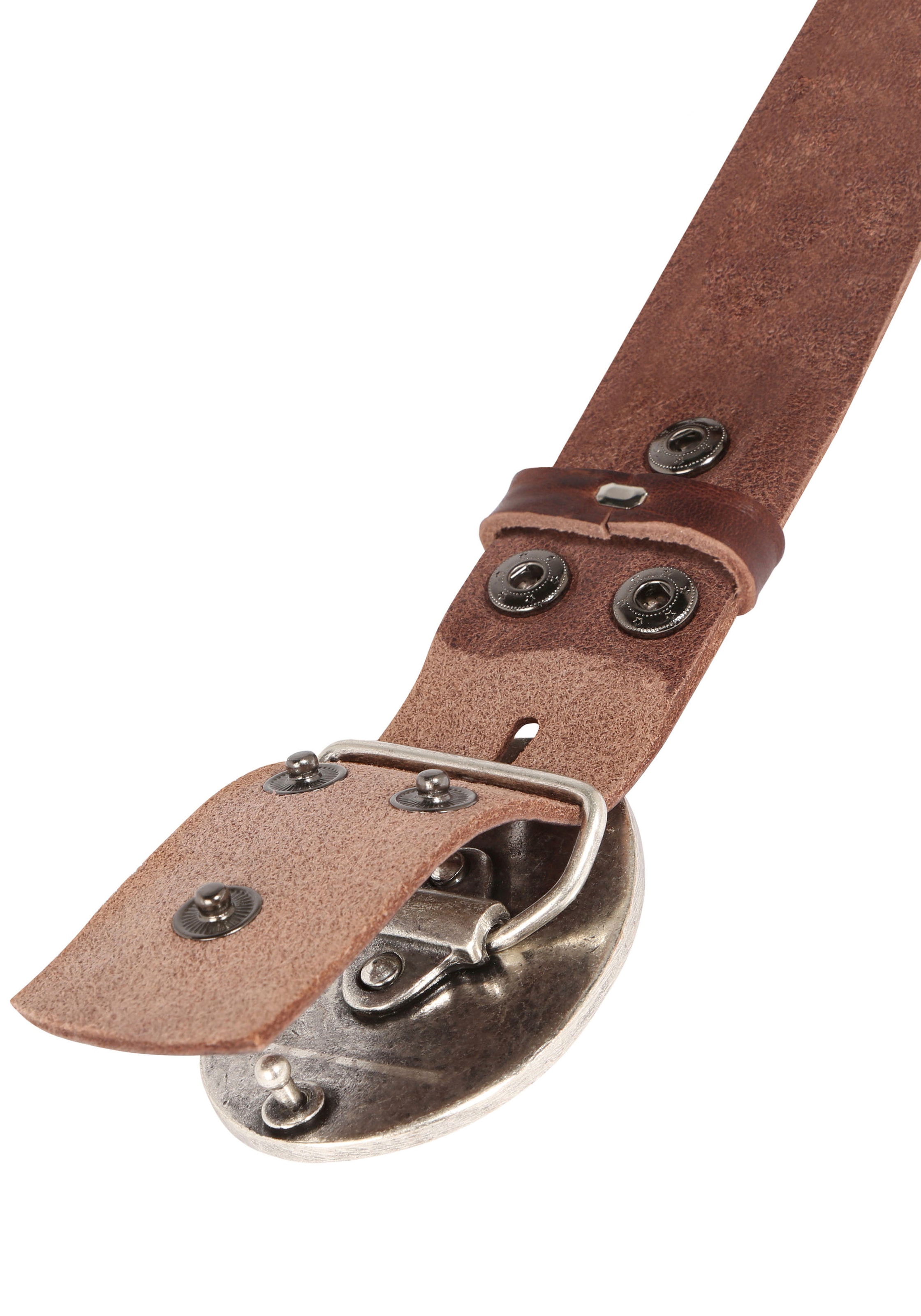 RETTUNGSRING by showroom 019° Ledergürtel, mit austauschbarer Schliesse »Oktopus Oval Silberfarben«