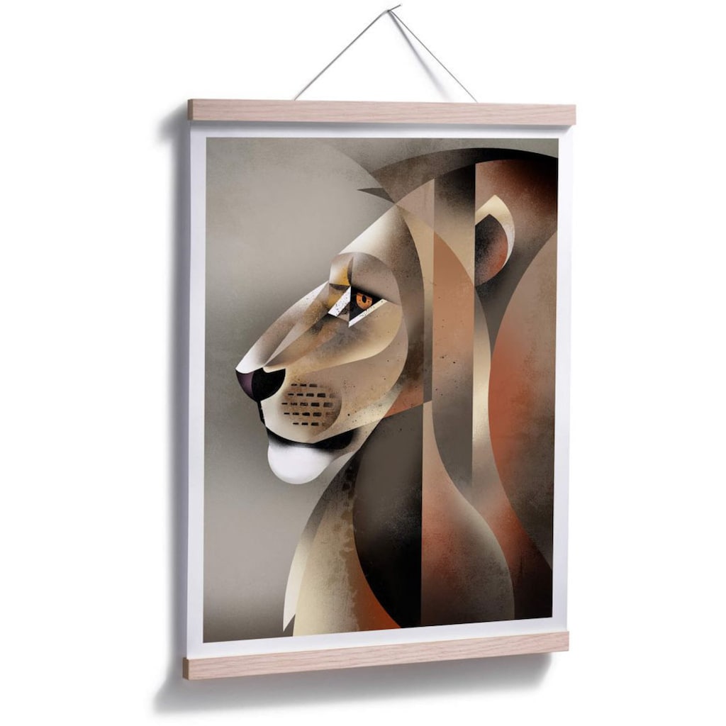 Wall-Art Poster »Lion«, Löwen, (1 St.)
