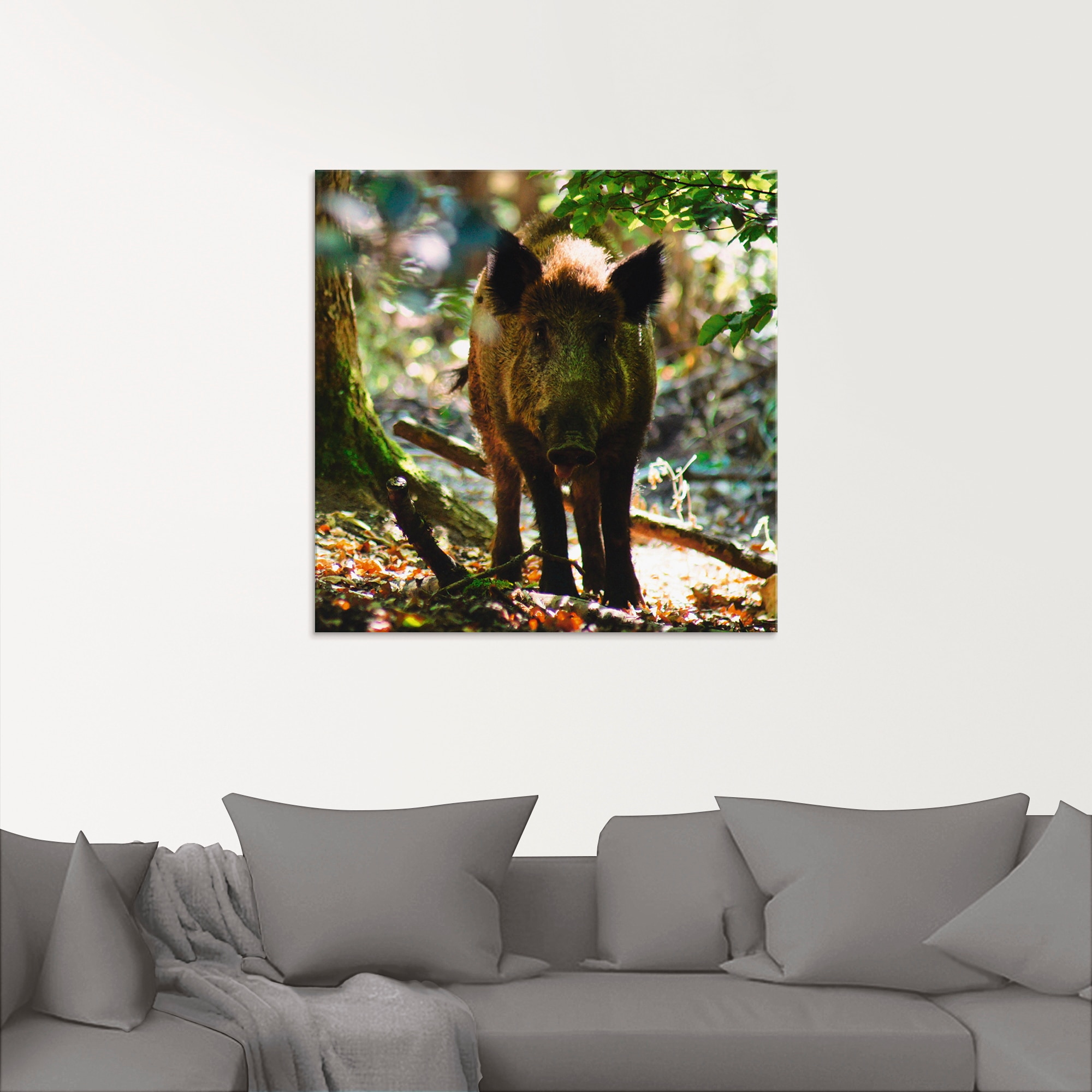 Artland Glasbild »Wildschwein«, Wildtiere, (1 St.), in verschiedenen Grössen