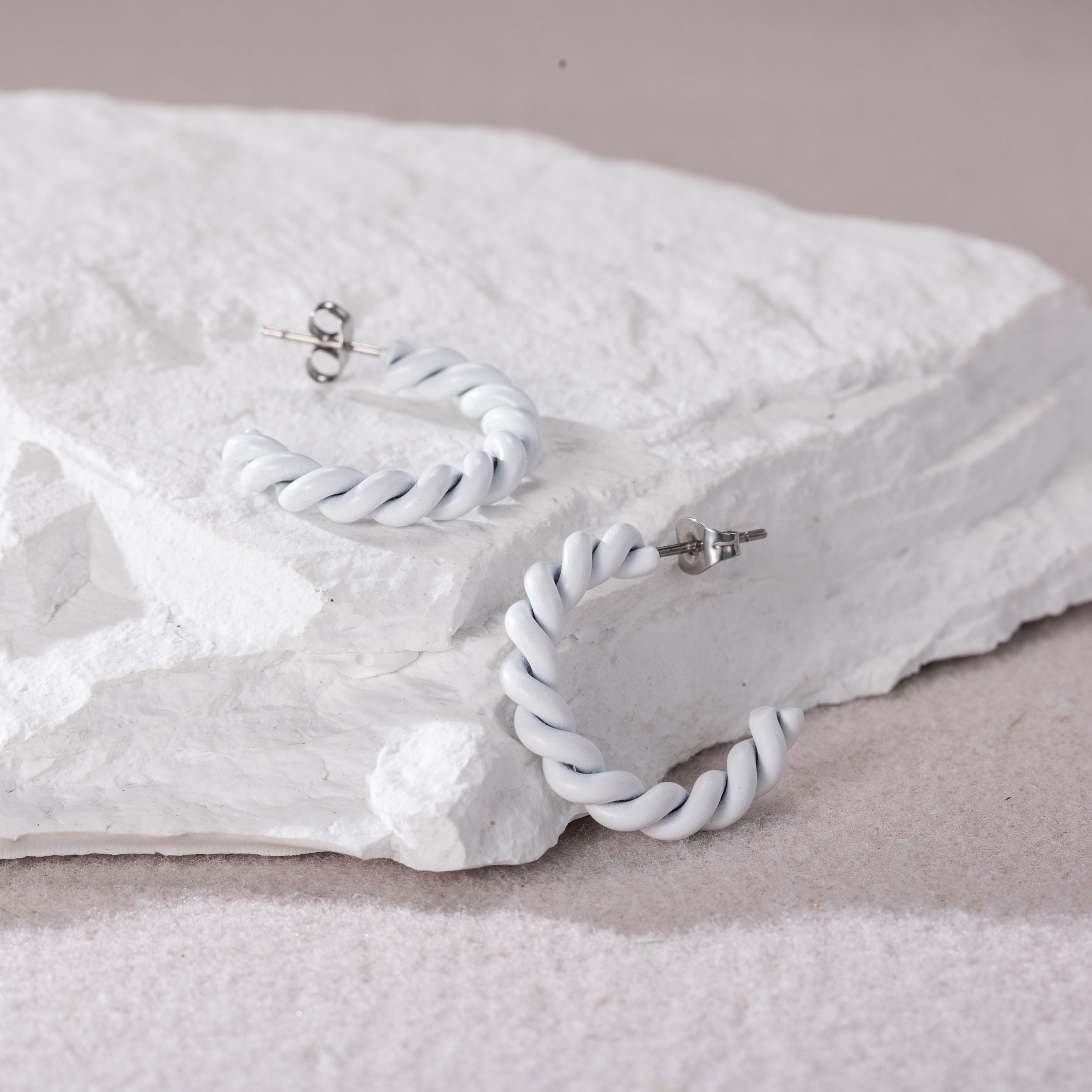 Firetti Paar Creolen »Schmuck Geschenk Edelstahl Ohrschmuck Ohrringe Twist Color«