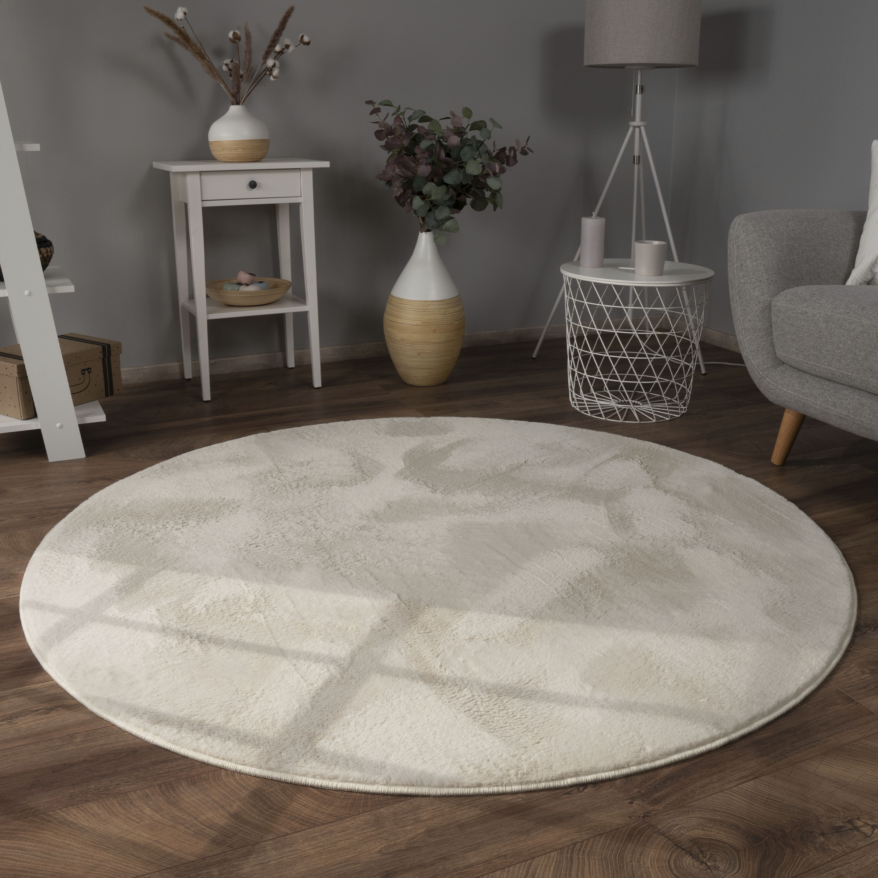 Fellteppich »Kunstfell Soft 380«, rund, Langflor, Kuschelteppich - besonders weich,...