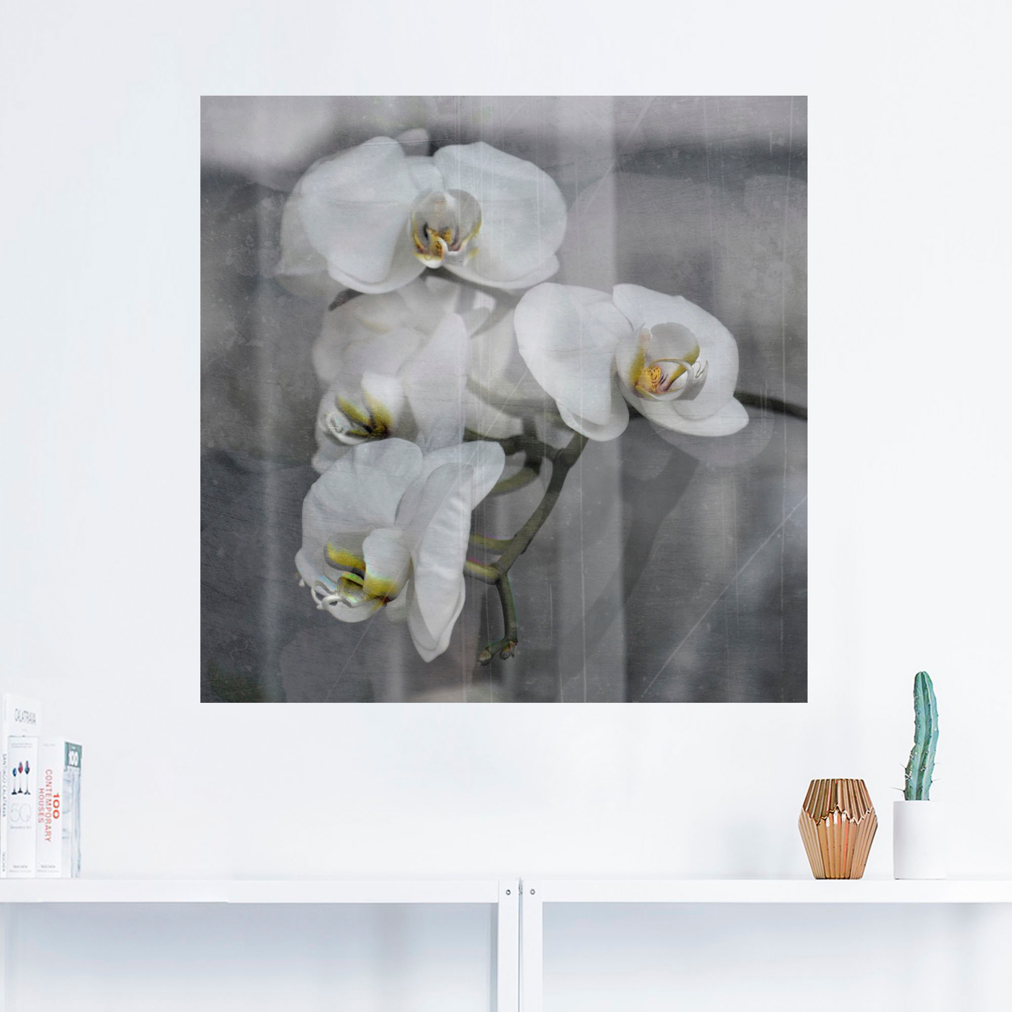 Artland Wandbild »Weisse Orchideen - white Orchid«, Blumen, (1 St.), als Leinwandbild, Wandaufkleber in verschied. Grössen