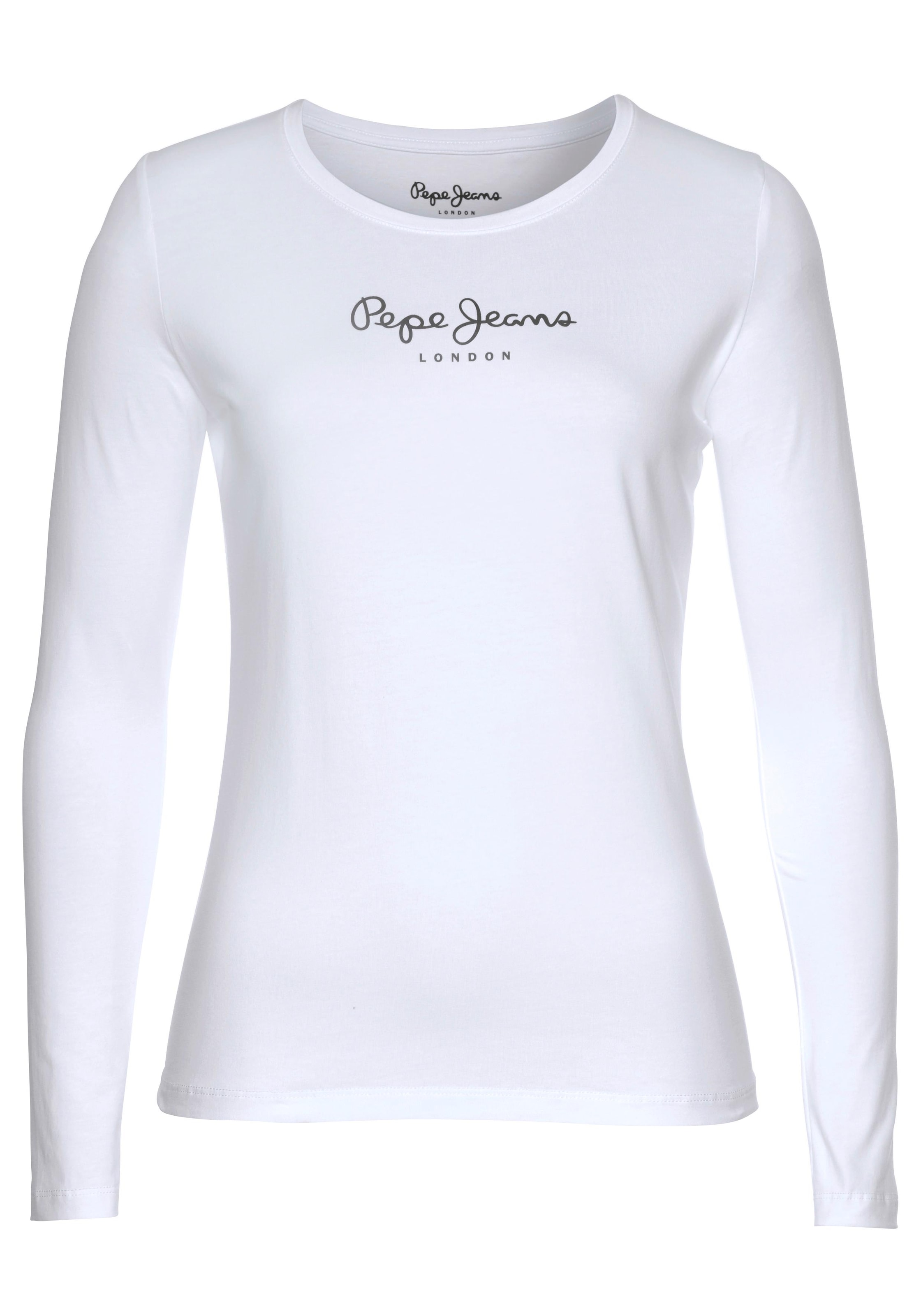 Pepe Jeans Langarmshirt »NEW VIRGINA bestellen online L/S«, mit Logo-Print Jelmoli-Versand Schweiz bei