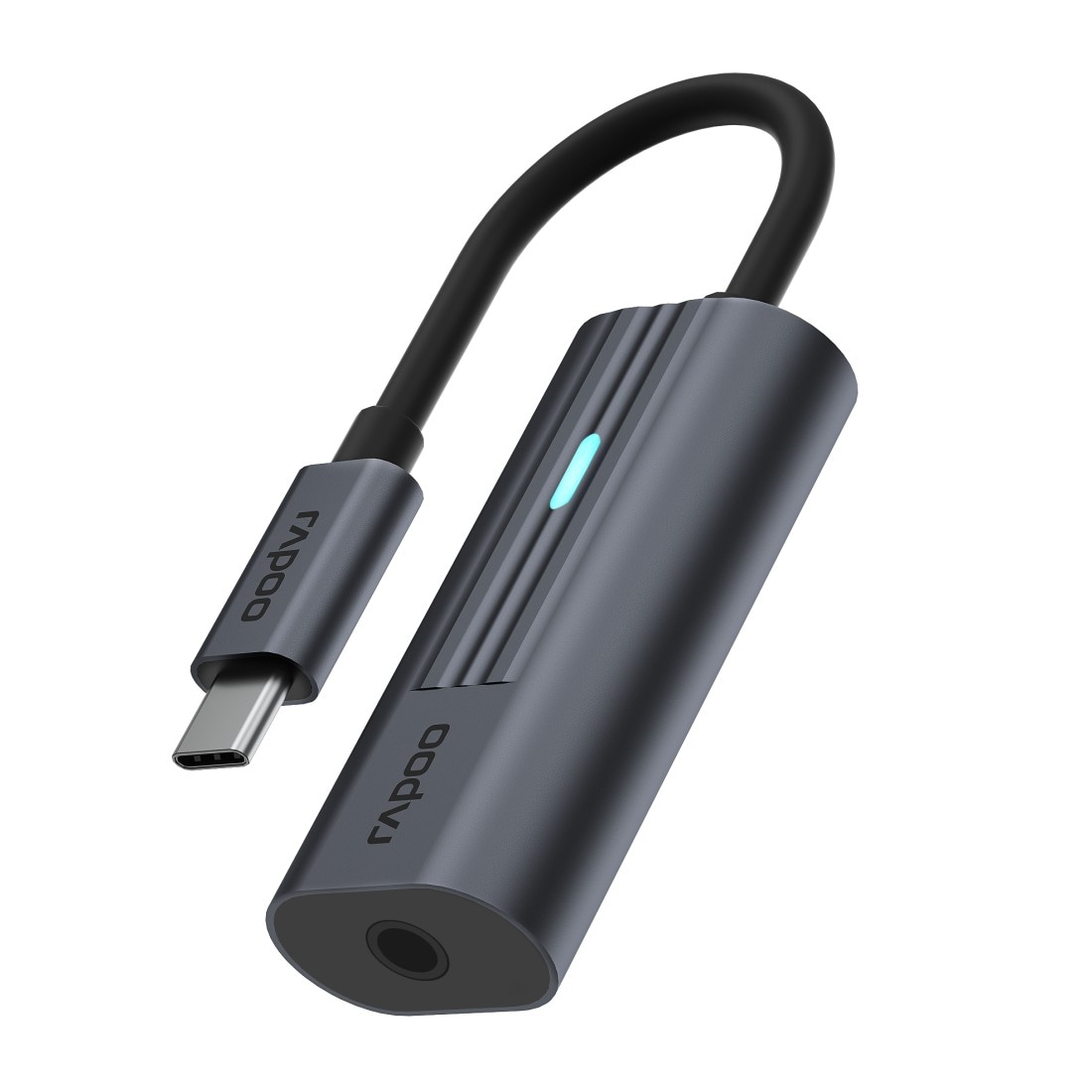 Rapoo USB-Adapter »UCA-1002 USB-C Adapter, USB-C auf 3,5 mm Audio, Grau«, USB-C zu...