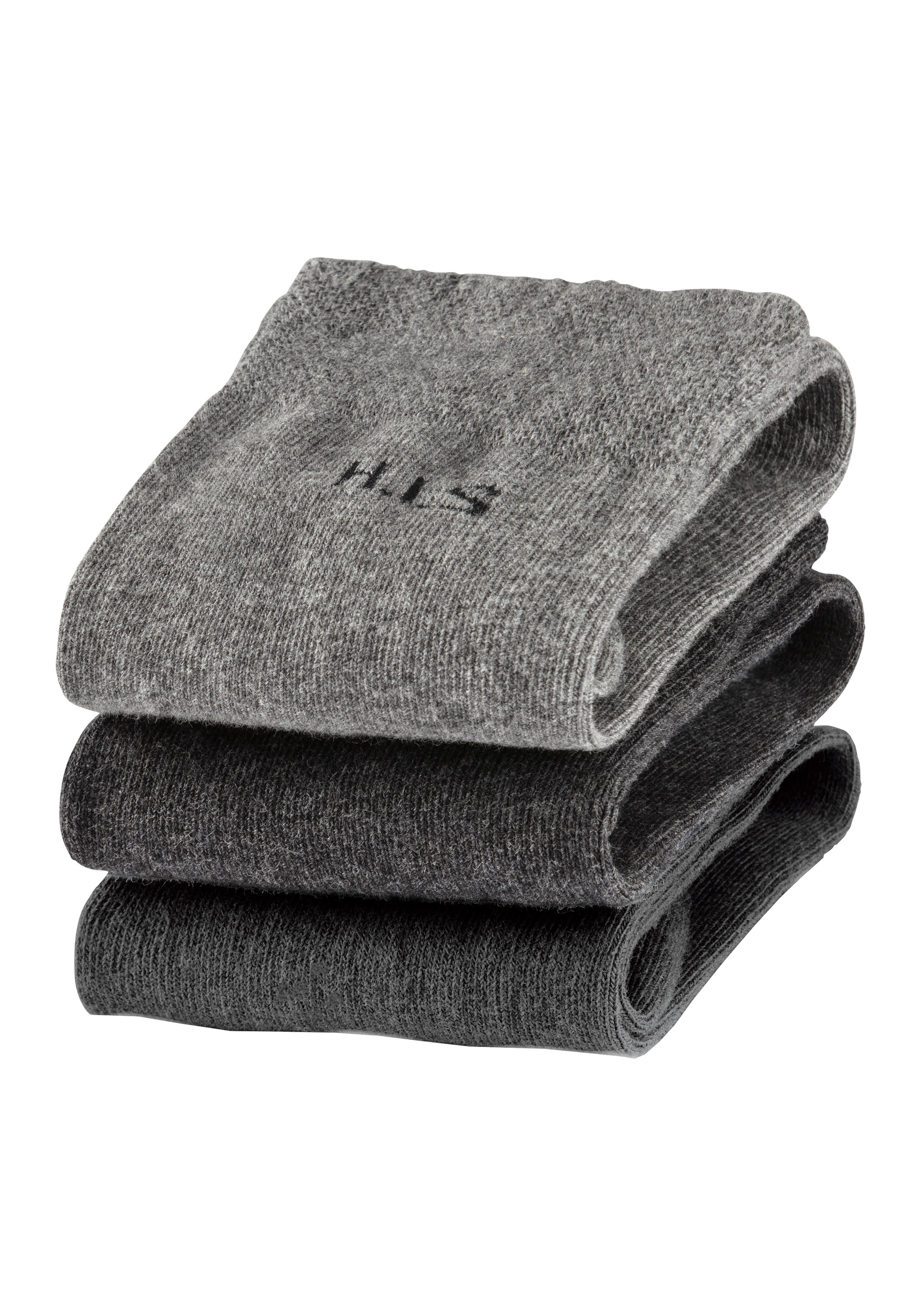 H.I.S Kniestrümpfe, (Packung, 3 Paar), mit druckfreiem Bündchen