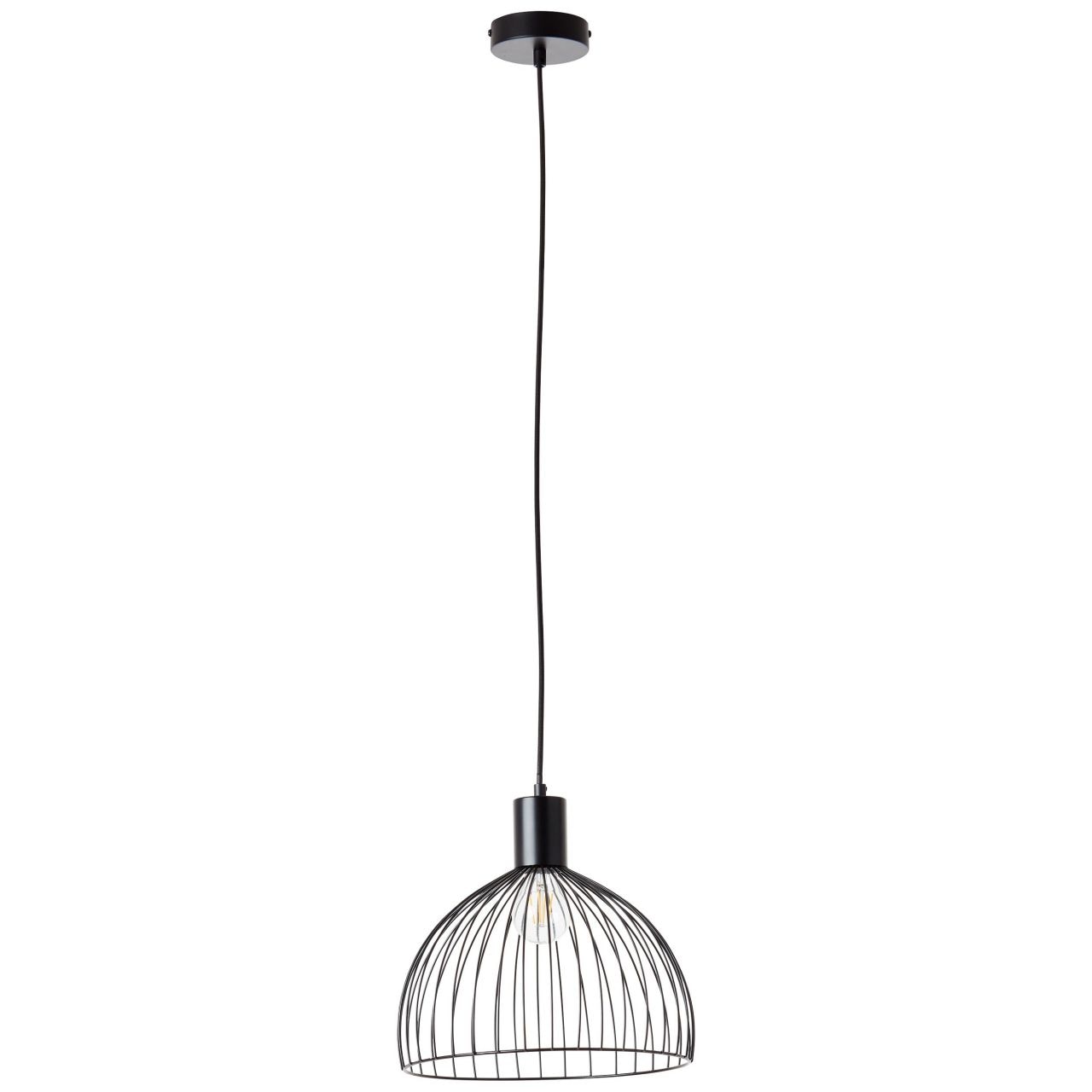 Brilliant Pendelleuchte »Blacky«, 1 flammig, Leuchtmittel E27 | ohne Leuchtmittel, im Retro Look, 132,5 cm Höhe, Ø 30 cm, E27, Metall, schwarz matt