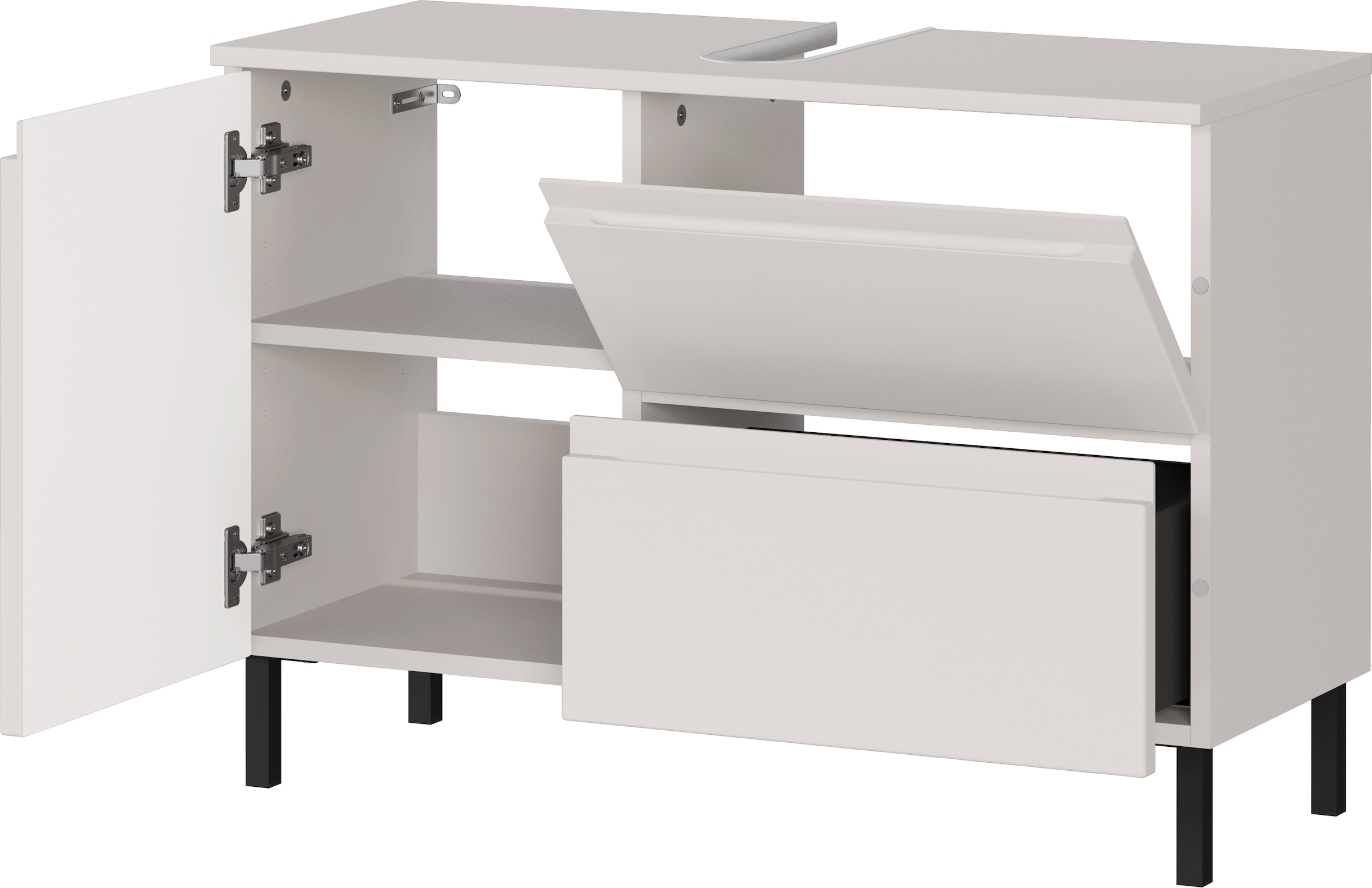 GERMANIA Waschbeckenunterschrank »Scantic«, (1 St.), mit Siphonausschnitt