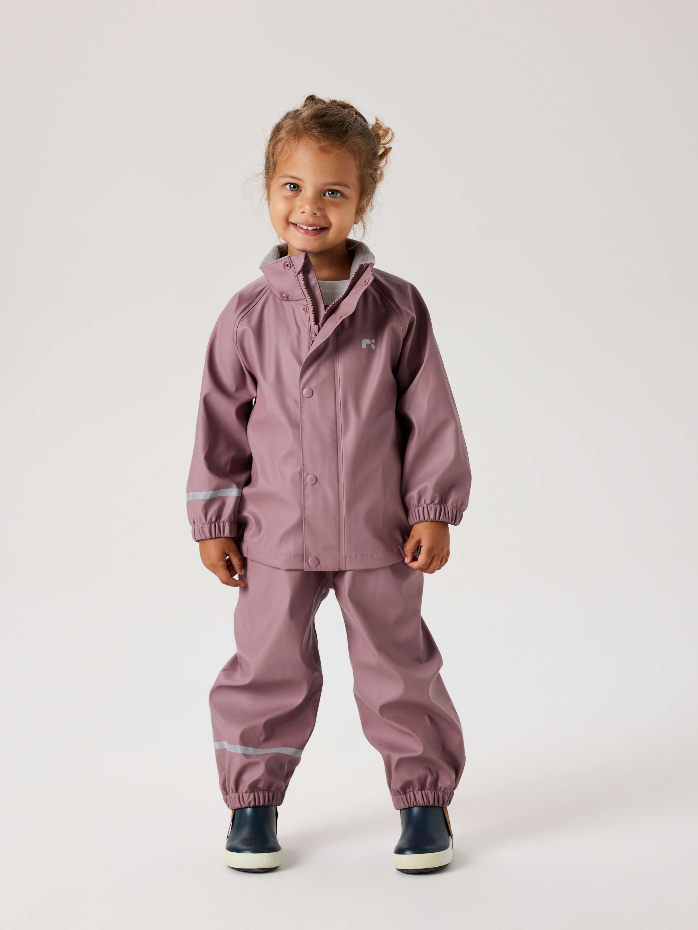 Name It Regenmantel »NKNDRY10 für Mädchen mit Regenjacke und Hose im Set« Set, 2 Stk. unifarben, casual, regular fit, Kunstfaser, Web