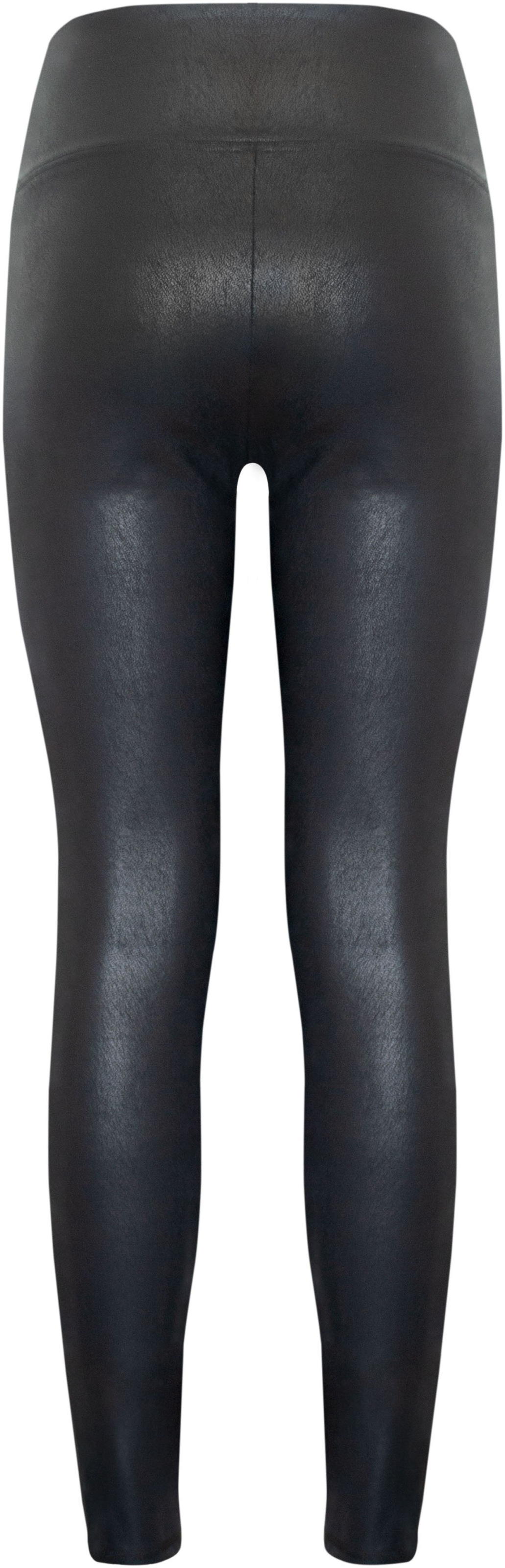 MAGIC Bodyfashion Leggings »Leather Look Legging«, hoch tailliertes Design, keine vordere Mittelnaht