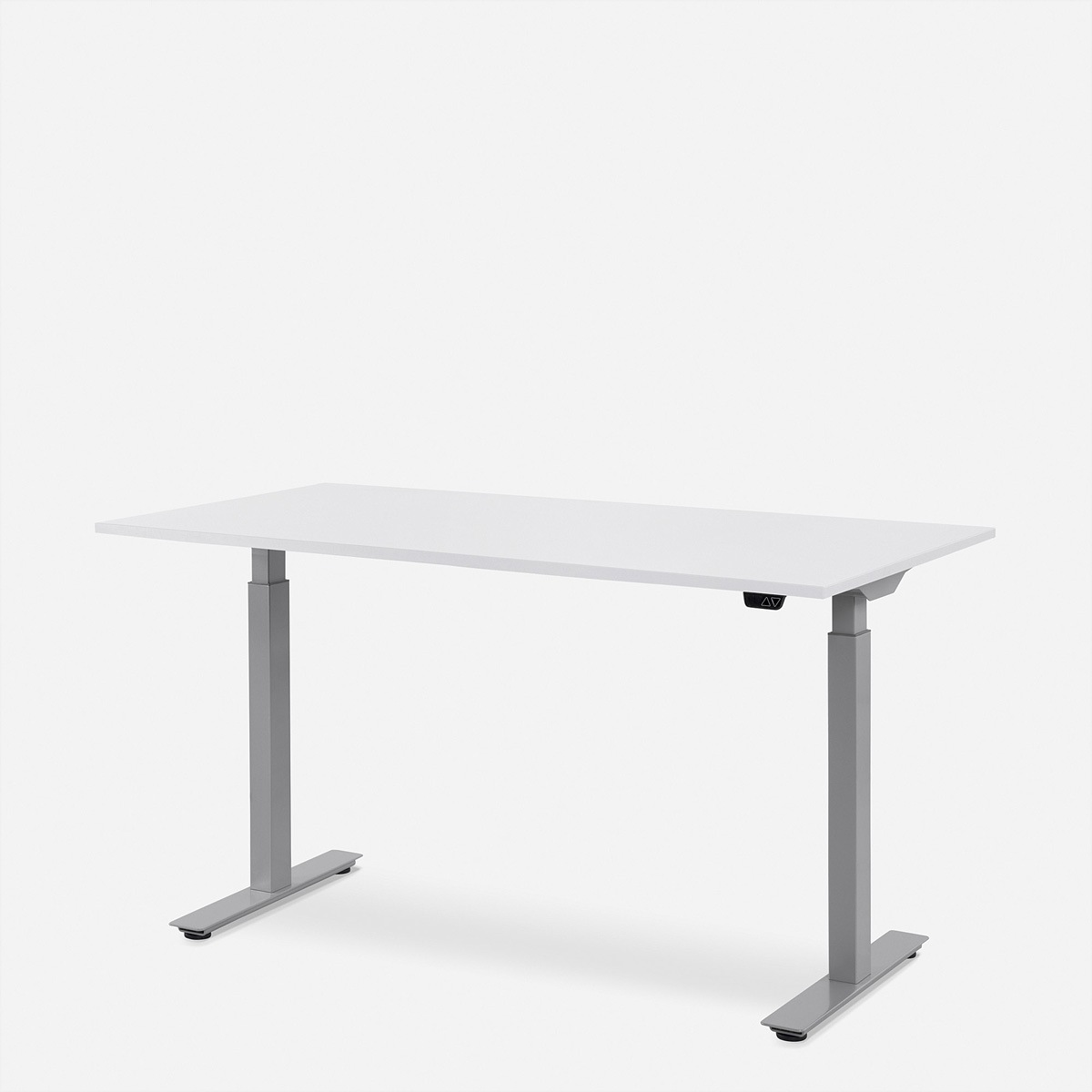 Schreibtische »WRK21 Schreibtisch Smart 160 x 80 cm, Höhenverstellbar, Weiss Uni / Grau«