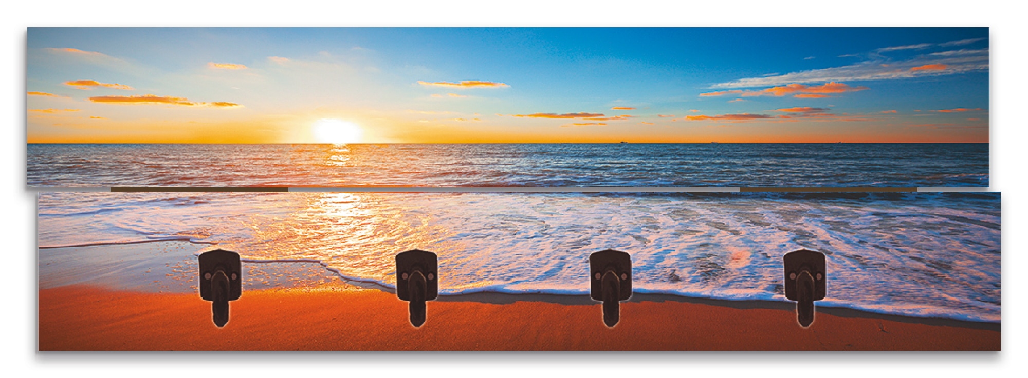 Artland Garderobenleiste »Sonnenuntergang und das Meer«, teilmontiert